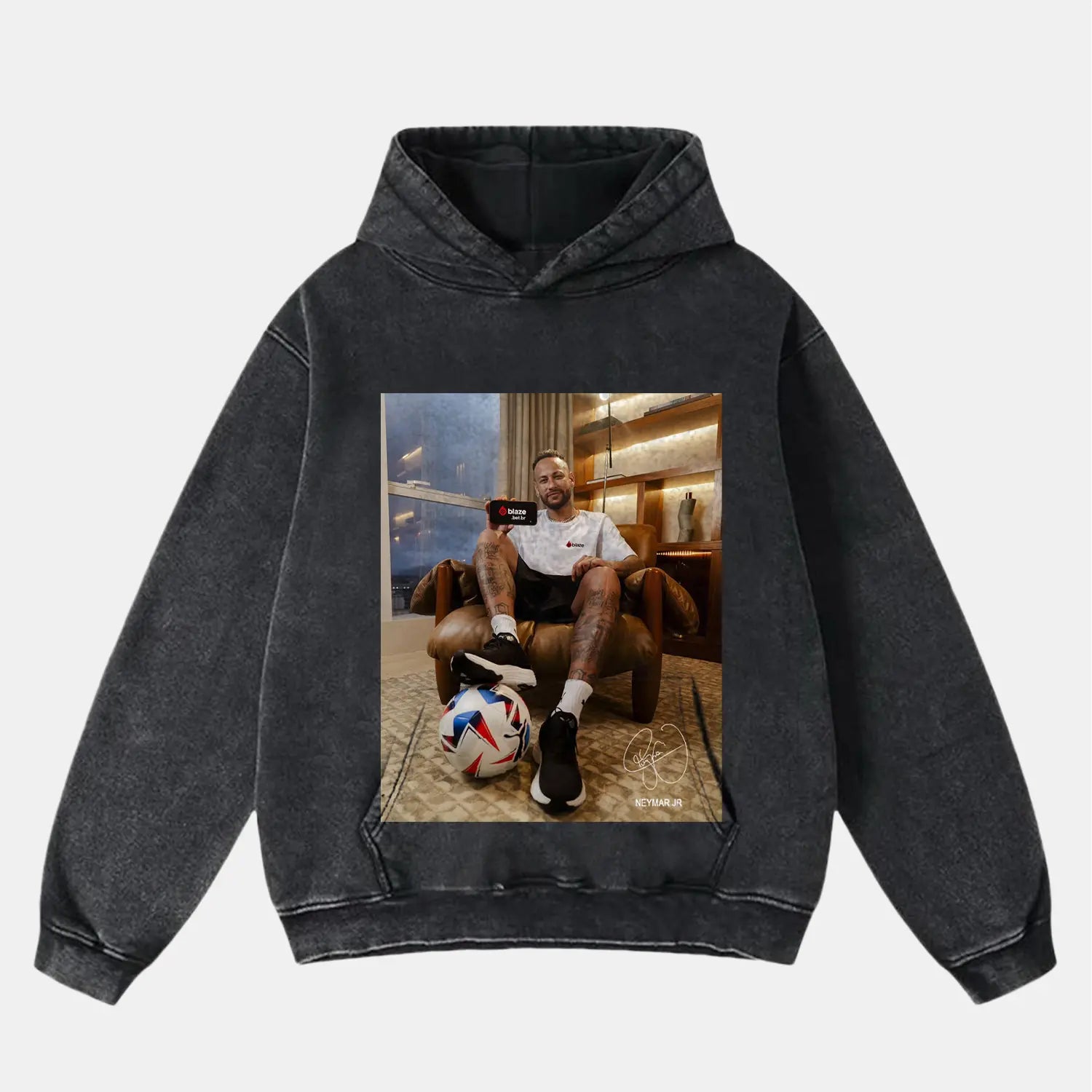 NEYMAR JR VINTAGE CLOTHES PEPPER HOODIE SOCCER SPORT
