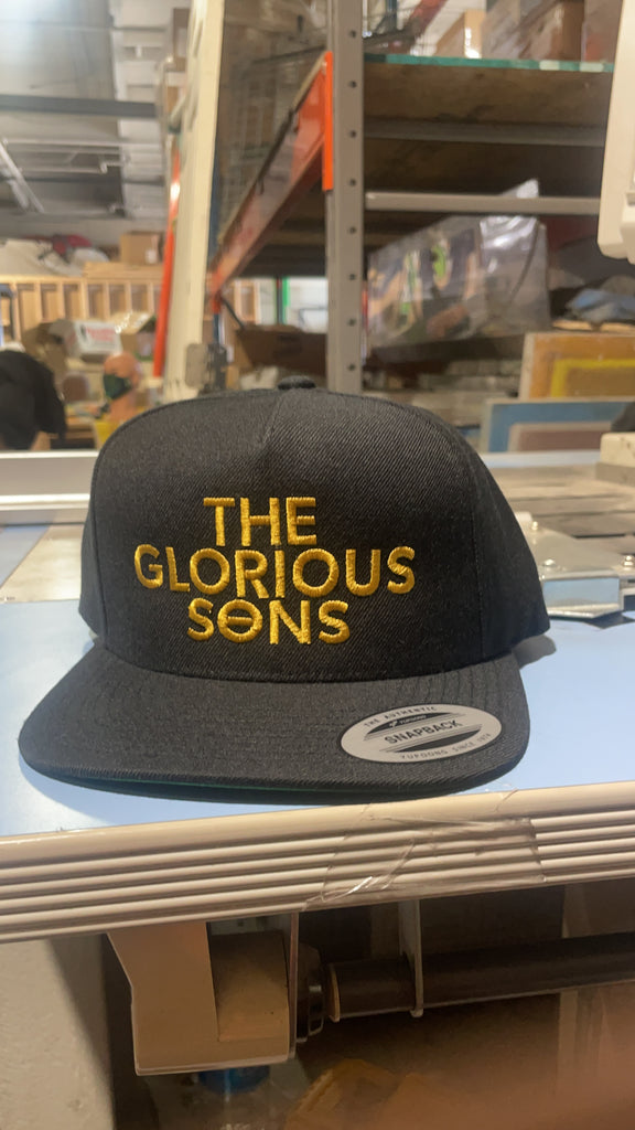 The glorious sons embroidered in gold on a yupong snapback 