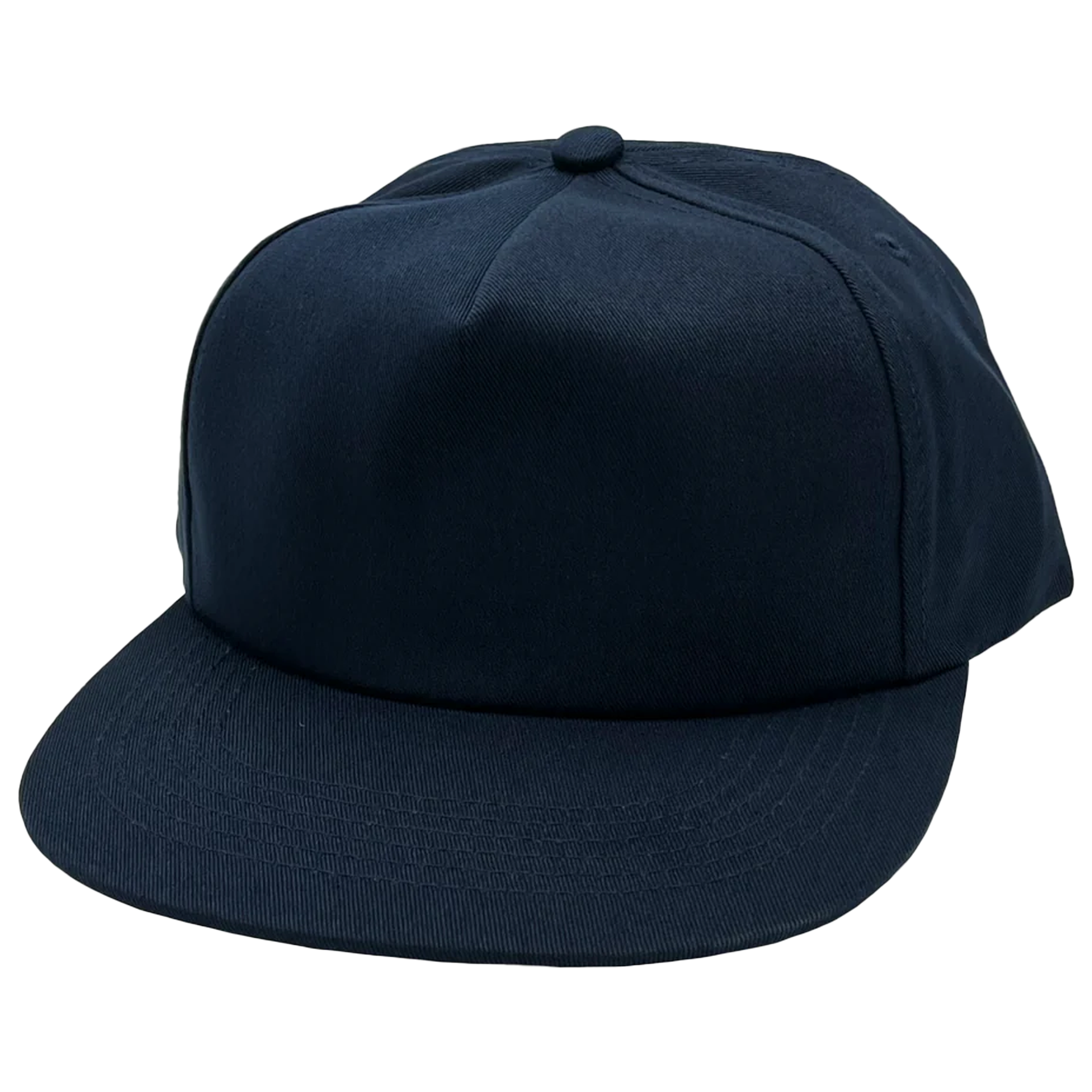 GNV-CT011 - 5 Panels Unstructured Flat Bill Navy One Size 5 PANELS 5 PANELS - UNSTRUCTURED COTTON FLAT FLAT BILL mid profile nissi caps SNAPBACK UNISEX UNSTRUCTURED
