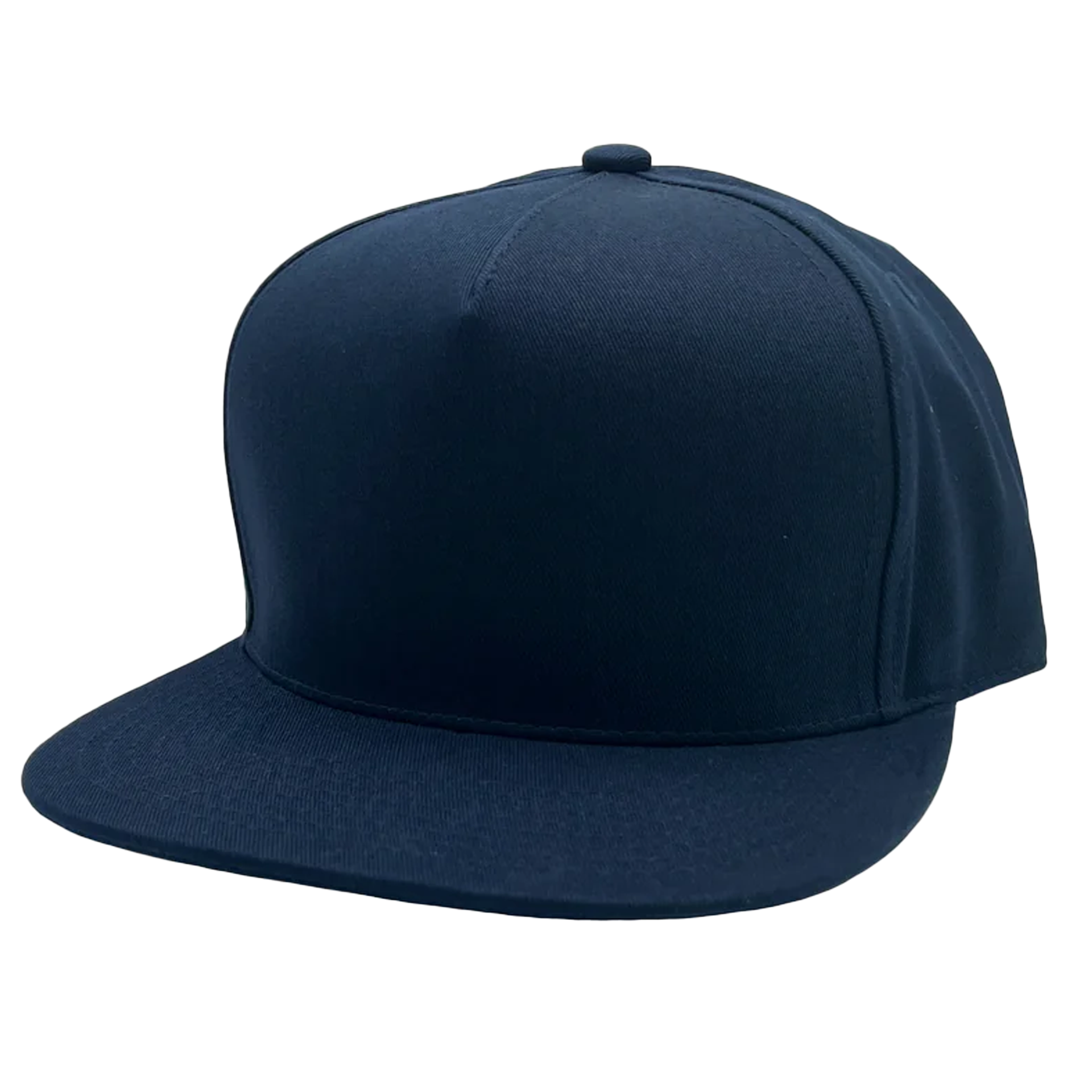 GNV-OTS001P5 - 5 Panels High Profile Flat Bill Navy One Size 5 PANELS COTTON FLAT FLAT BILL HIGH PROFILE nissi caps SNAPBACK STRUCTURED UNISEX