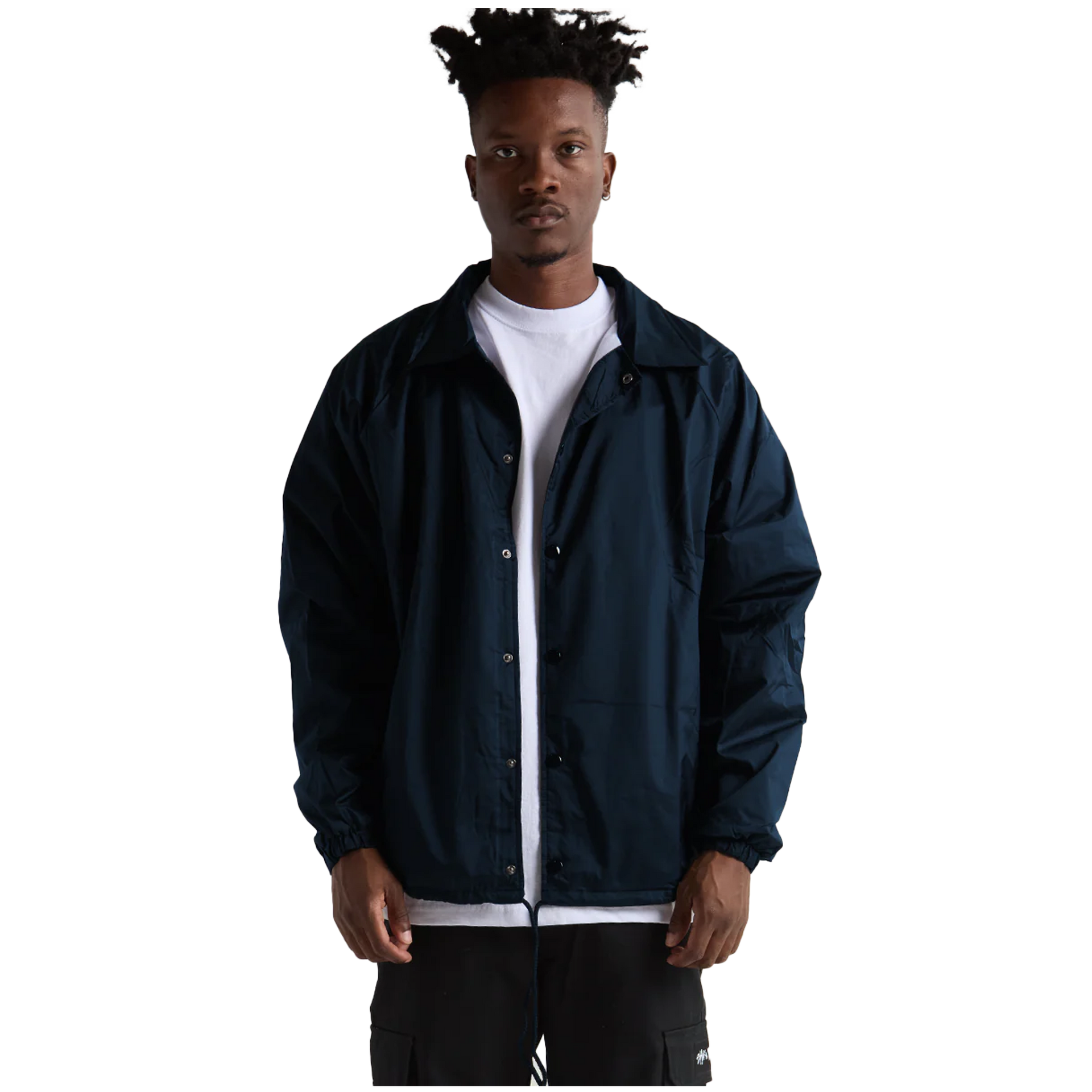 Coach Jacket Navy BOXY MEN NYLON OUTERWEAR POLYESTER Shaka Wear