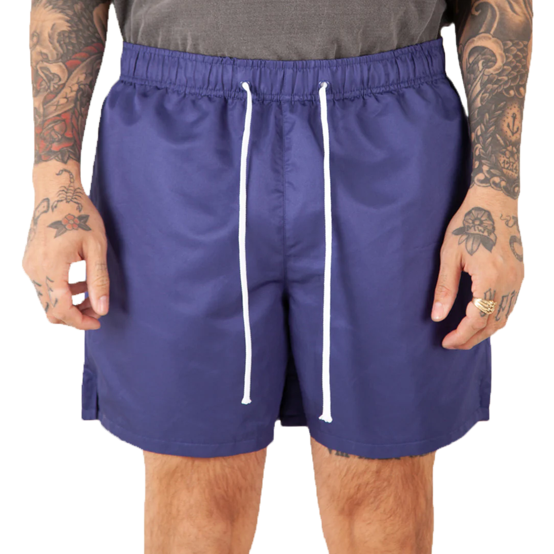 Running Shorts Navy BOTTOMS MEN POLYESTER Shaka Wear