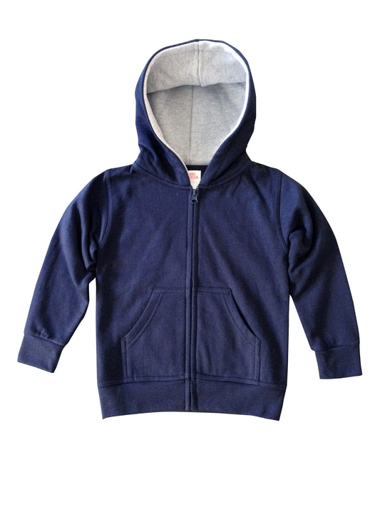 K616 NAVY 250 GSM 50 poly / 50 cotton Zip Up Hoodie