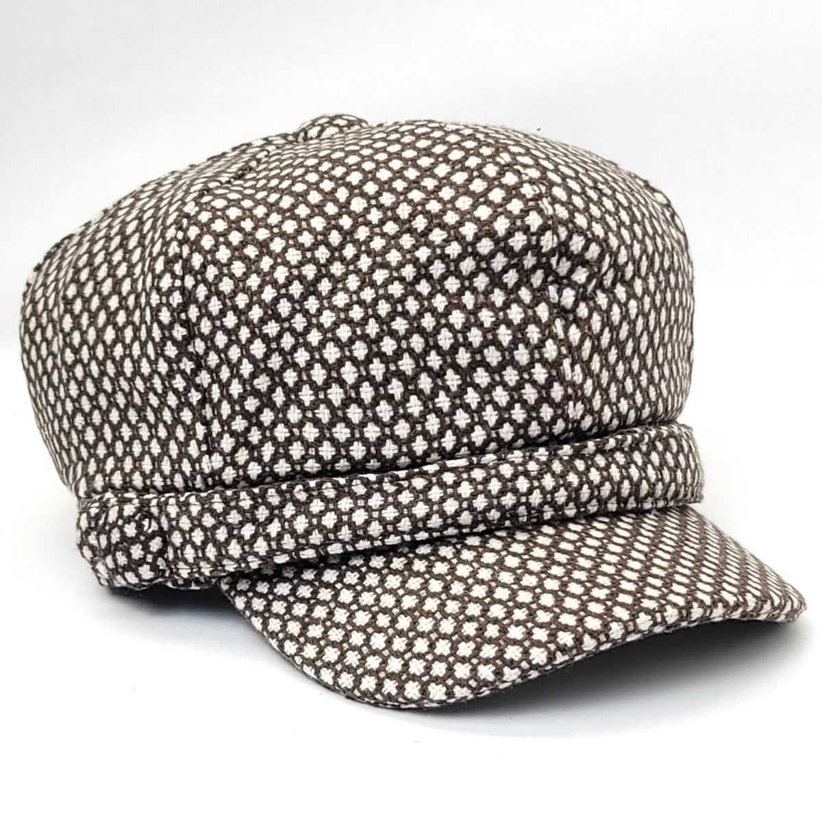 Newsboy Hat - Polka Dots, Brown & Black Brown OSFA Dozen Special Mix&Match