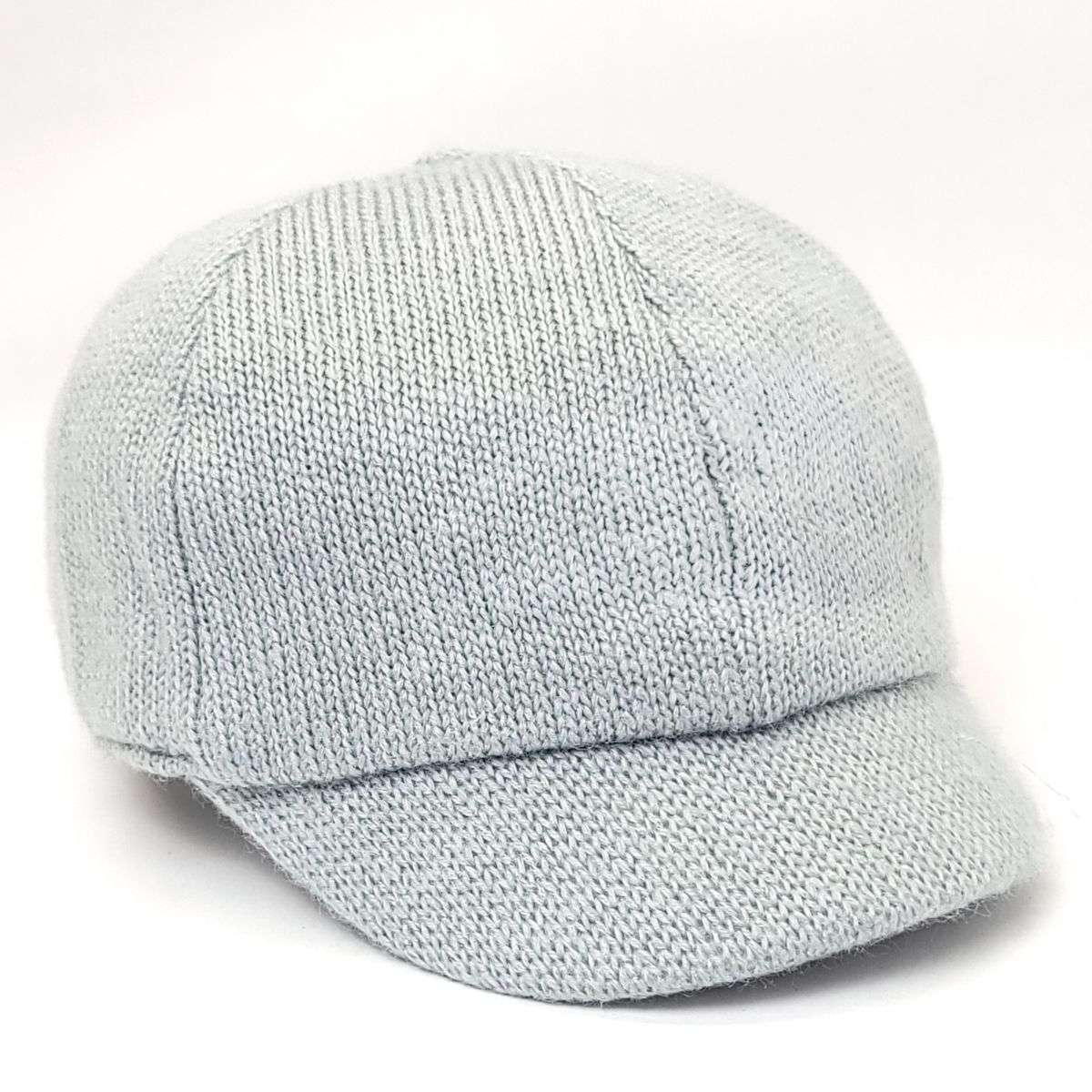 Newsboy Hat - Knitted, Multi-Coloured Light Grey OSFA Dozen Special Mix&Match