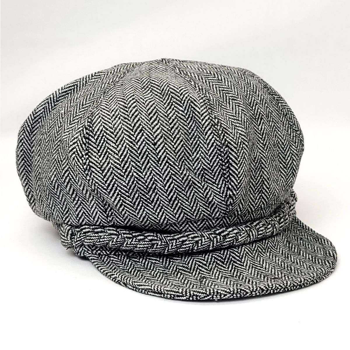 Newsboy Hat - Braided, Brown & Black Black OSFA Dozen Special Mix&Match