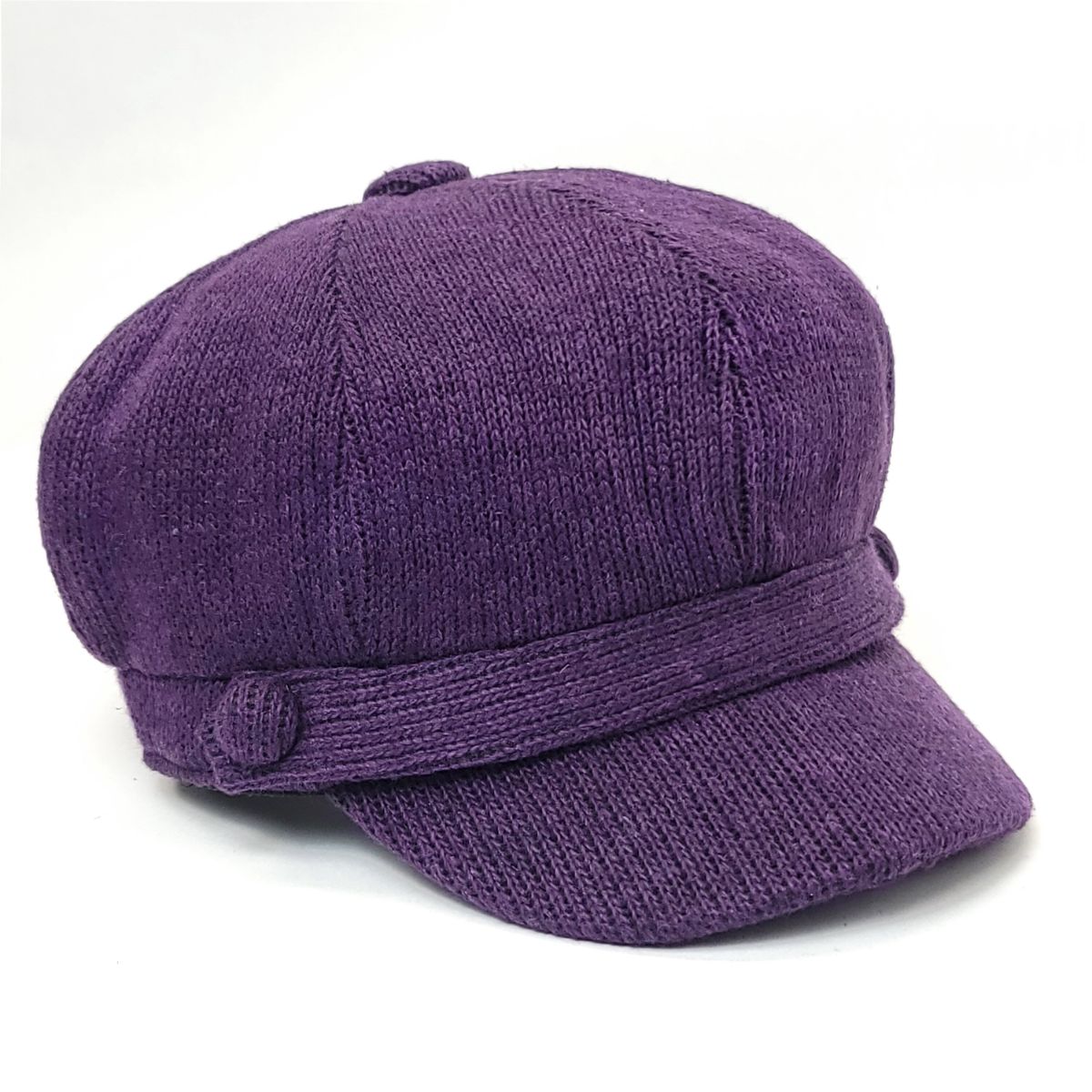 Newsboy Hat - Knitted Corduroy, Purple & Brown Purple OSFA Dozen Special Mix&Match