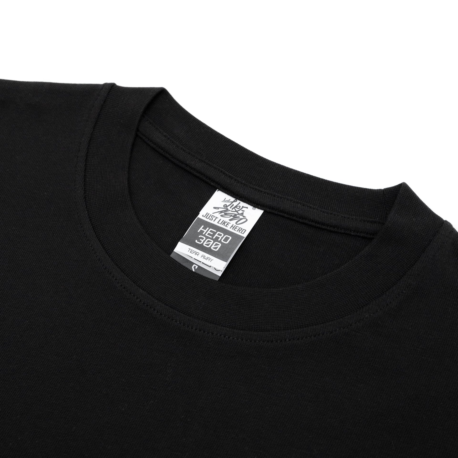 HERO-300 Unisex Super Heavy Oversized Tee - Black 300 Adult Black HERO Tops Unisex