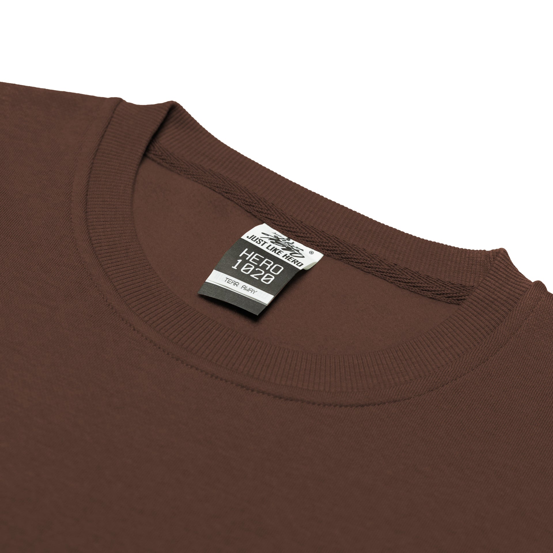 HERO-1020 Unisex Blank Crewneck Sweatshirt - Cocoa 1020 2021 F/W Adult Crewneck HERO New Tops Unisex