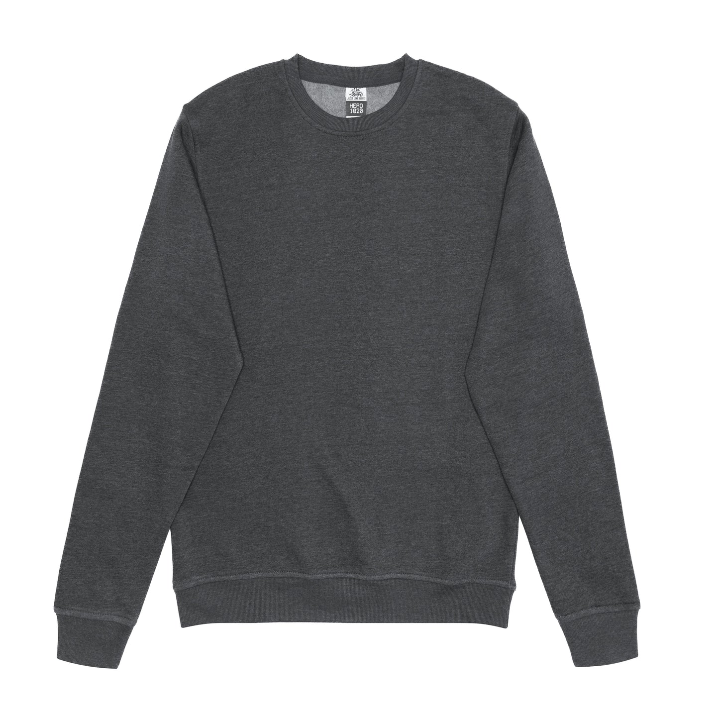 HERO-1020 Unisex Blank Crewneck Sweatshirt - Dark Heather