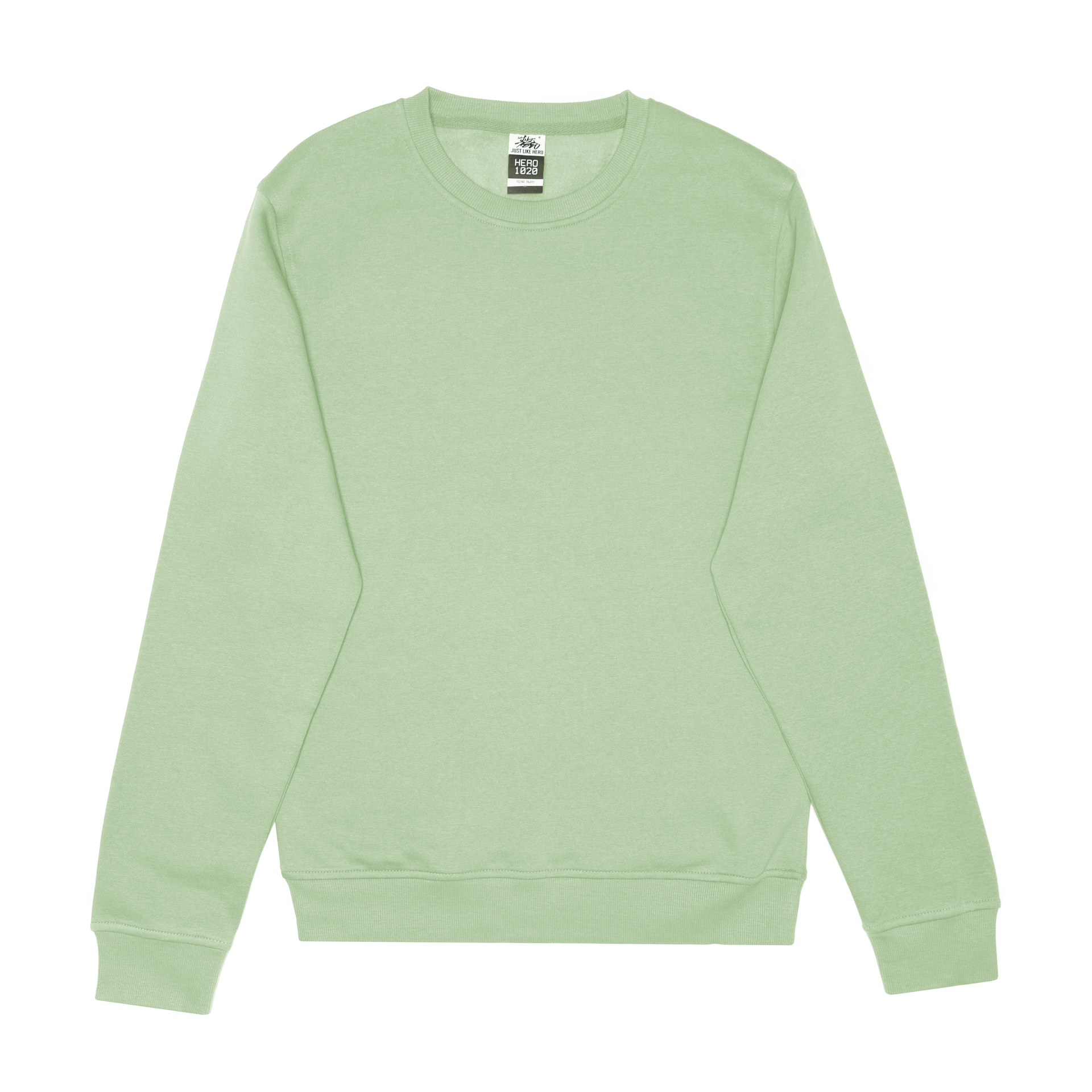 HERO-1020 Unisex Blank Crewneck Sweatshirt - Kiwi 1020 2021 S/S Adult Crewneck Green HERO New Tops Unisex