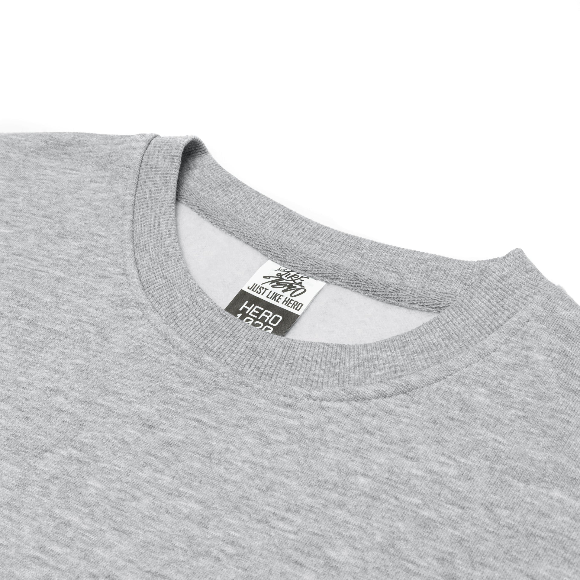 HERO-1020 Unisex Blank Crewneck Sweatshirt - Sport Grey 1020 2023 Spring Sales Adult Crewneck Grey HERO Tops Unisex