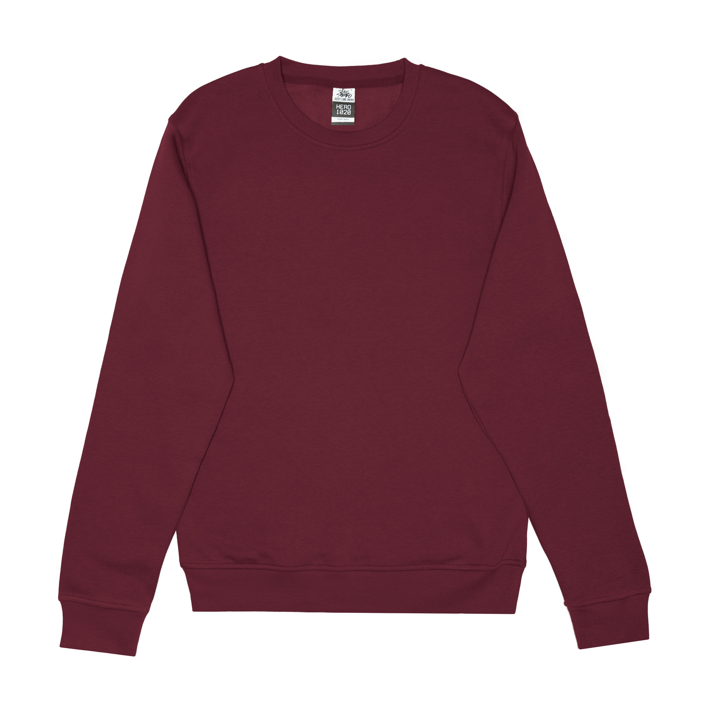 HERO-1020 Unisex Blank Crewneck Sweatshirt - Maroon