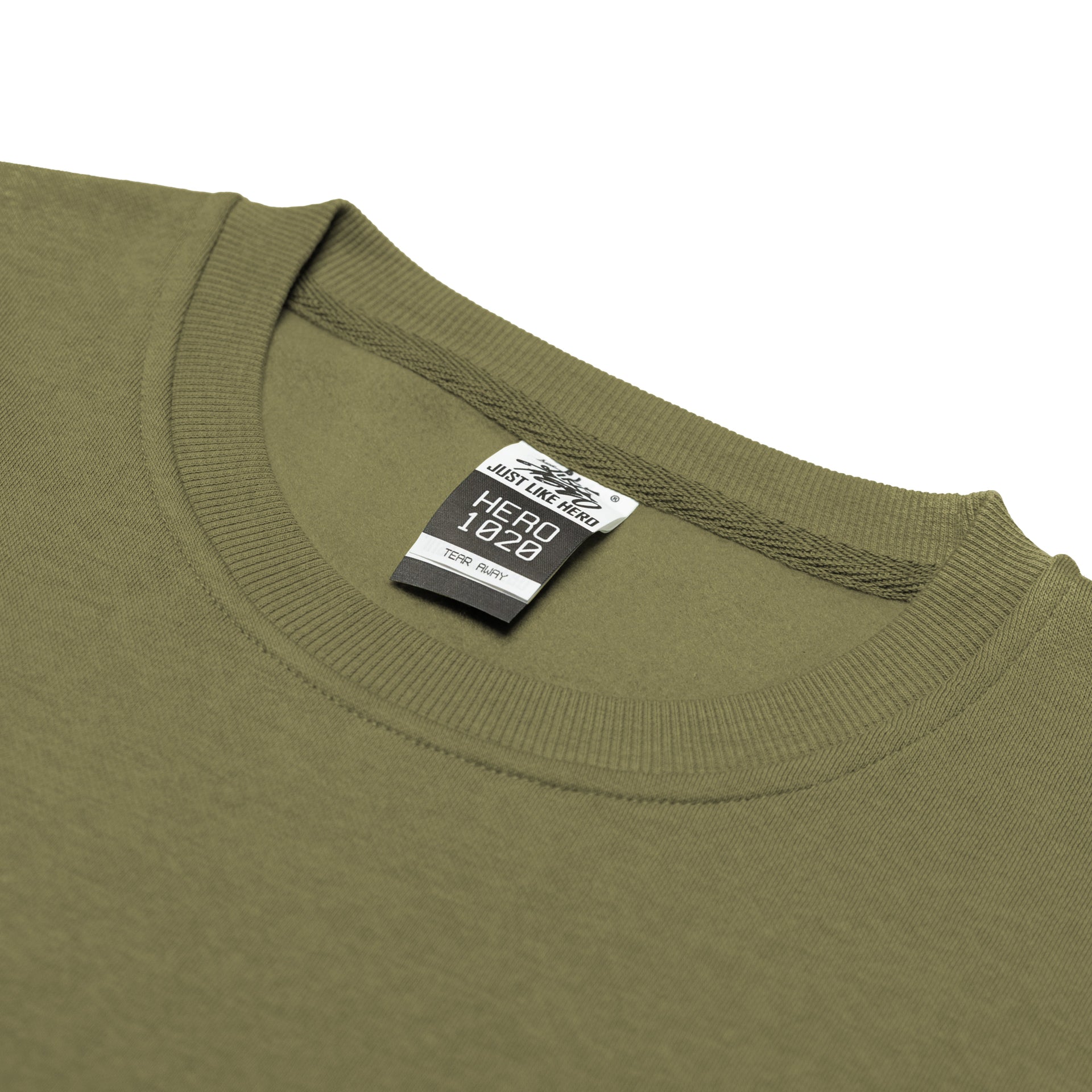 HERO-1020 Unisex Blank Crewneck Sweatshirt - Olive 1020 2021 F/W Adult Crewneck HERO New Tops Unisex