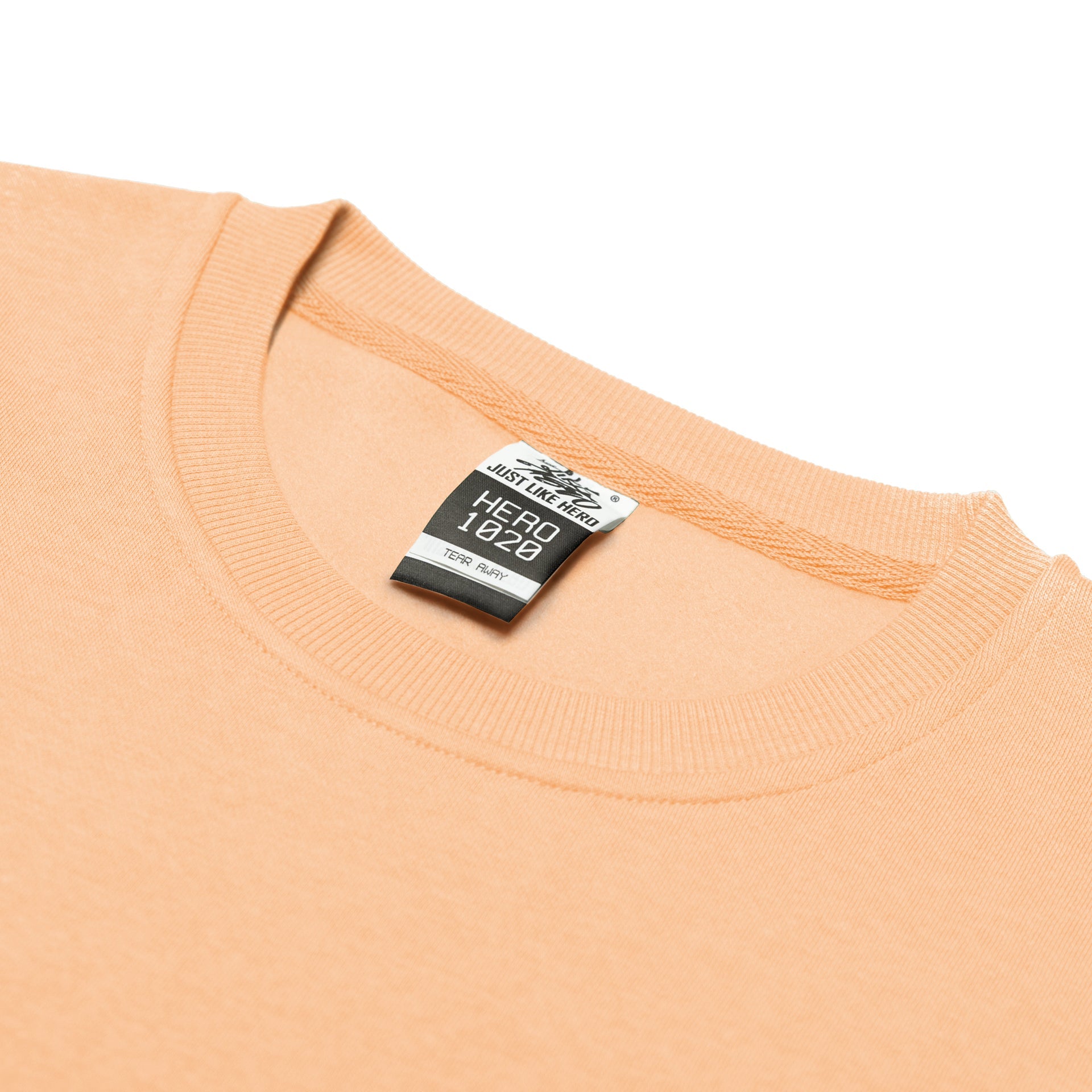 HERO-1020 Unisex Blank Crewneck Sweatshirt - Peach 1020 2021 S/S Adult Crewneck HERO New Red Tops Unisex