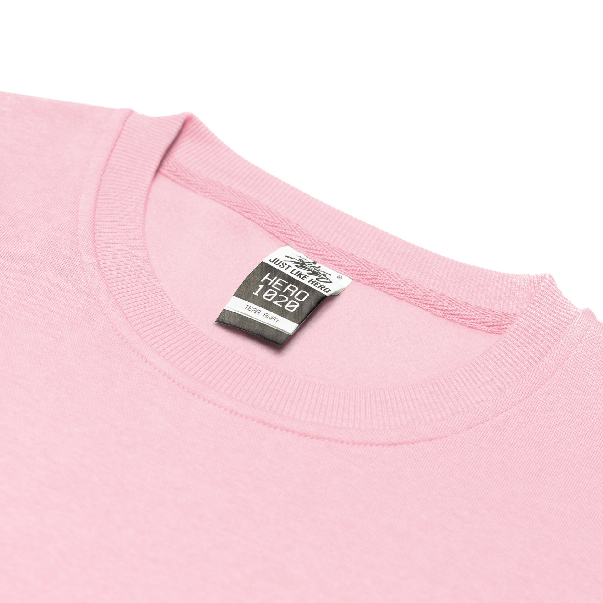 HERO-1020 Unisex Blank Crewneck Sweatshirt - Pink 1020 Adult Crewneck HERO Pink Red Tops Unisex