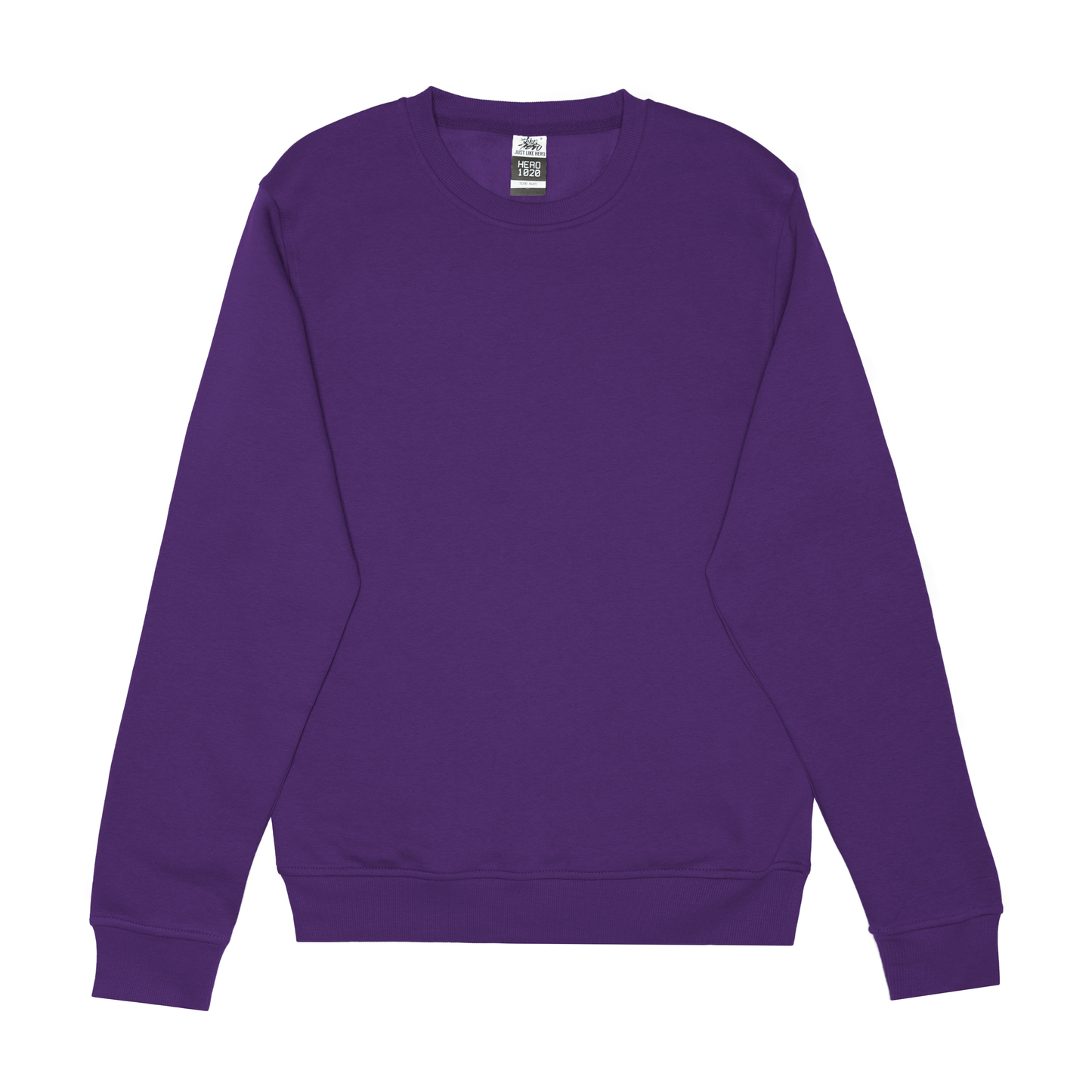 HERO-1020 Unisex Blank Crewneck Sweatshirt - Purple