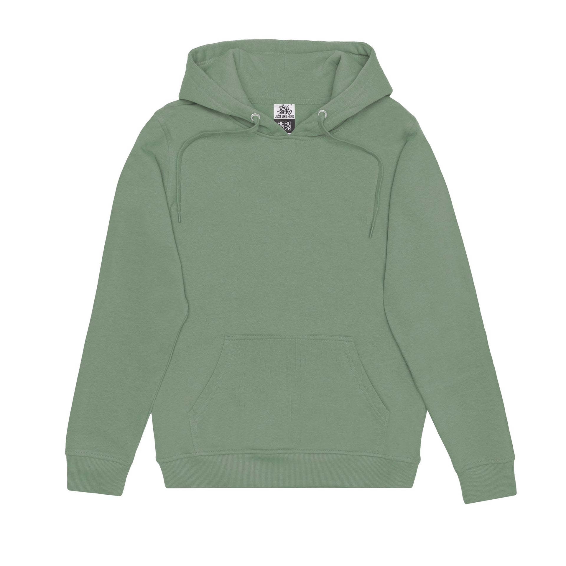 HERO-2020 Unisex Blank Hoodie - Dusty Green 2020 2022 S/S Adult Green HERO New Tops Unisex