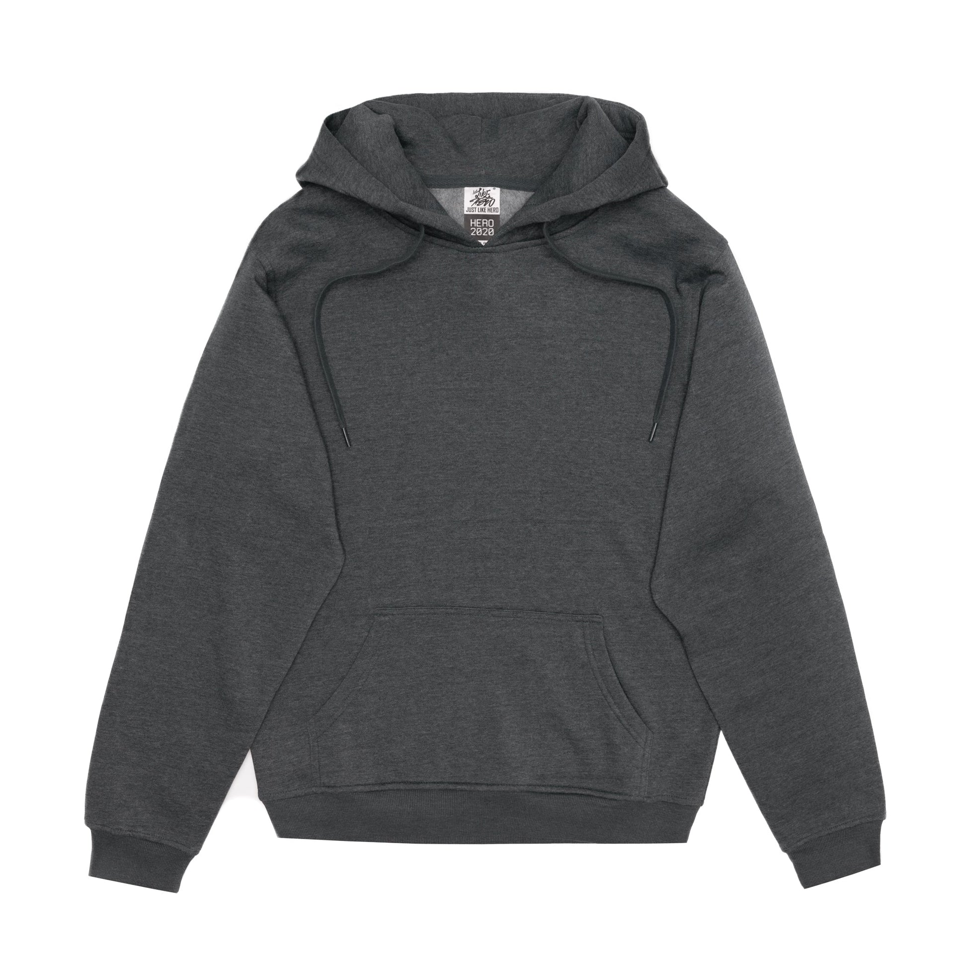 HERO-2020 Unisex Blank Hoodie - Dark Heather 2020 2023 Spring Sales Adult Grey HERO Tops Unisex