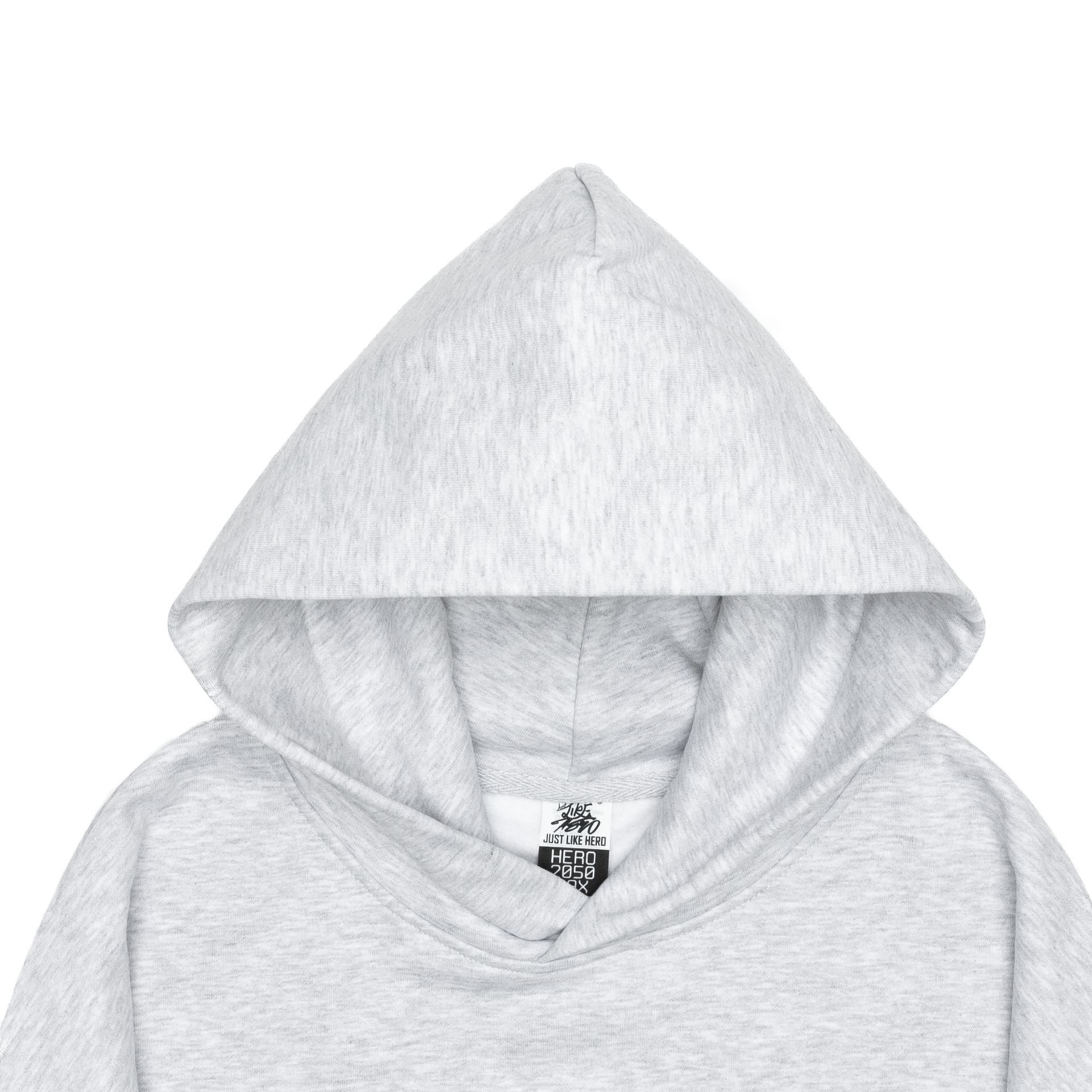 HERO-2050 MAX Unisex Blank Hoodie - Ash Heather 2050M Adult HERO MAX Tops Unisex