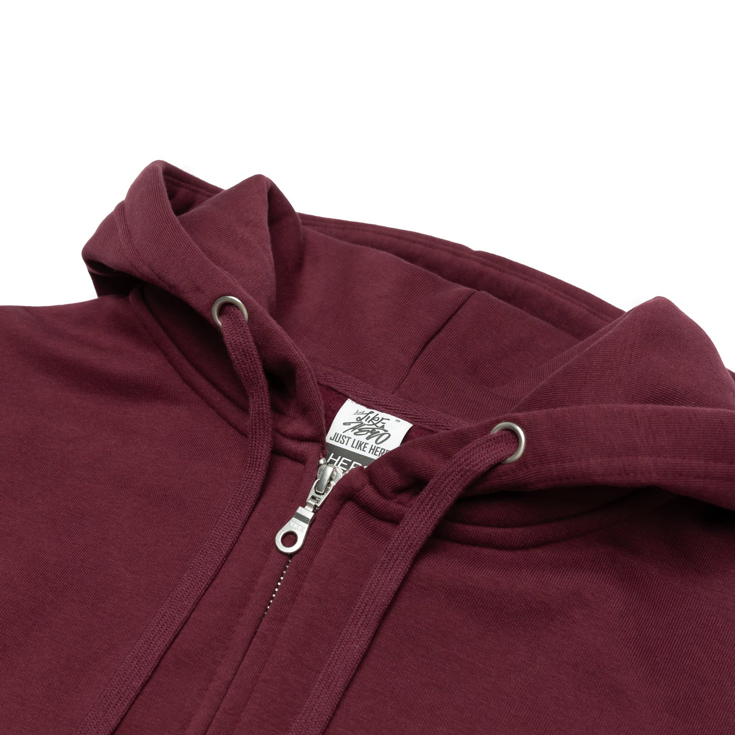 HERO-3020 Unisex Full Zip Hoodie - Maroon 2XL 3020 3XL 4XL 5XL Adult Full-Zip Grey HERO L M S Tops Unisex XL XS