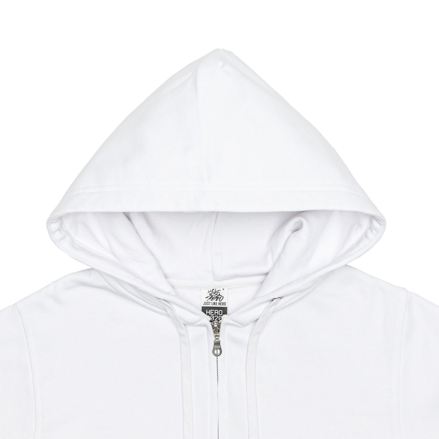 HERO-3020 Unisex Full Zip Hoodie - White