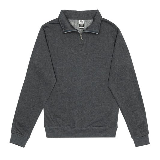 HERO-4020 Unisex Quarter Zip Sweatshirt - Dark Heather