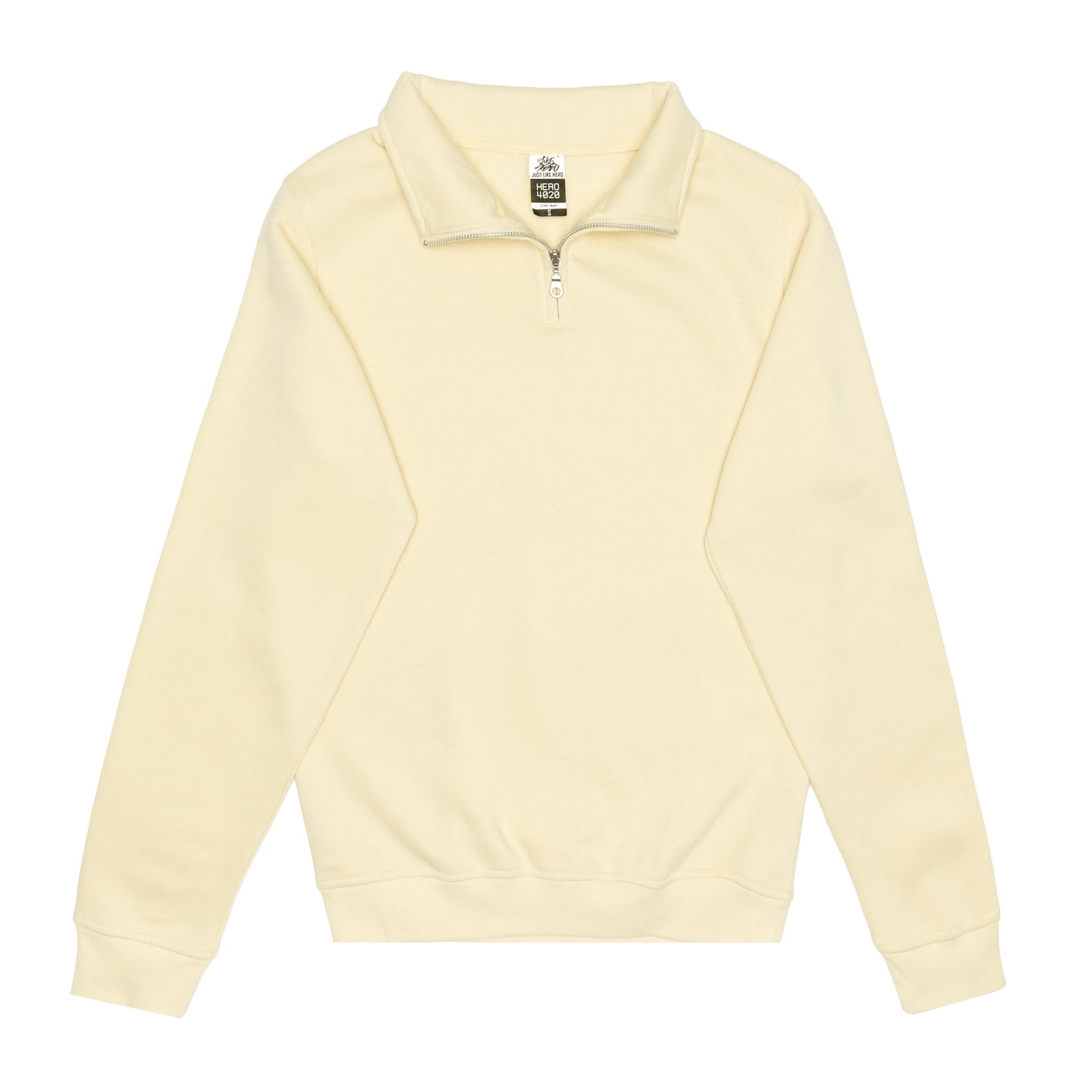 HERO-4020 Unisex Quarter Zip Sweatshirt - Ivory