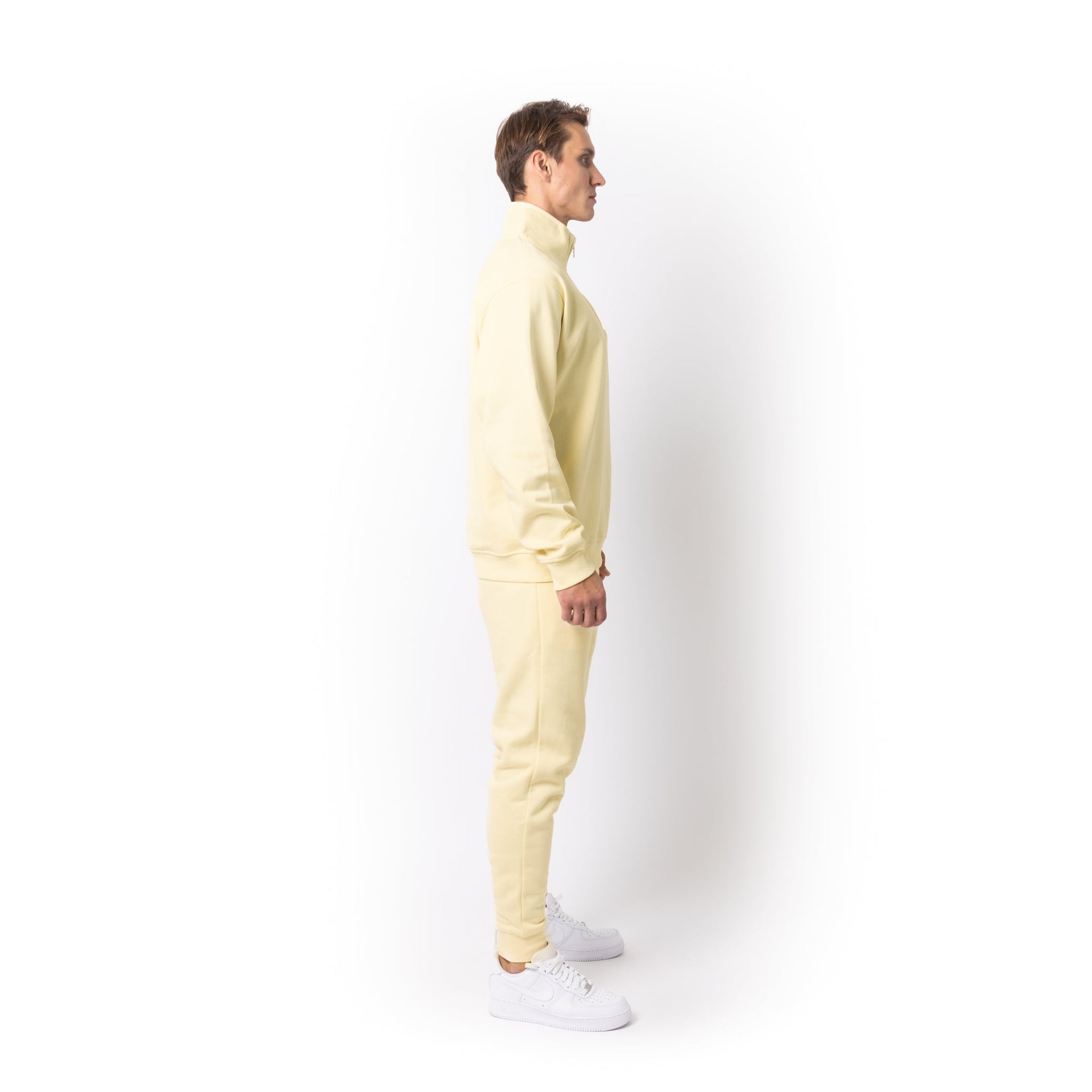 HERO-4020 Unisex Quarter Zip Sweatshirt - Ivory 4020 Adult Black HERO Quarter Zip Tops Unisex