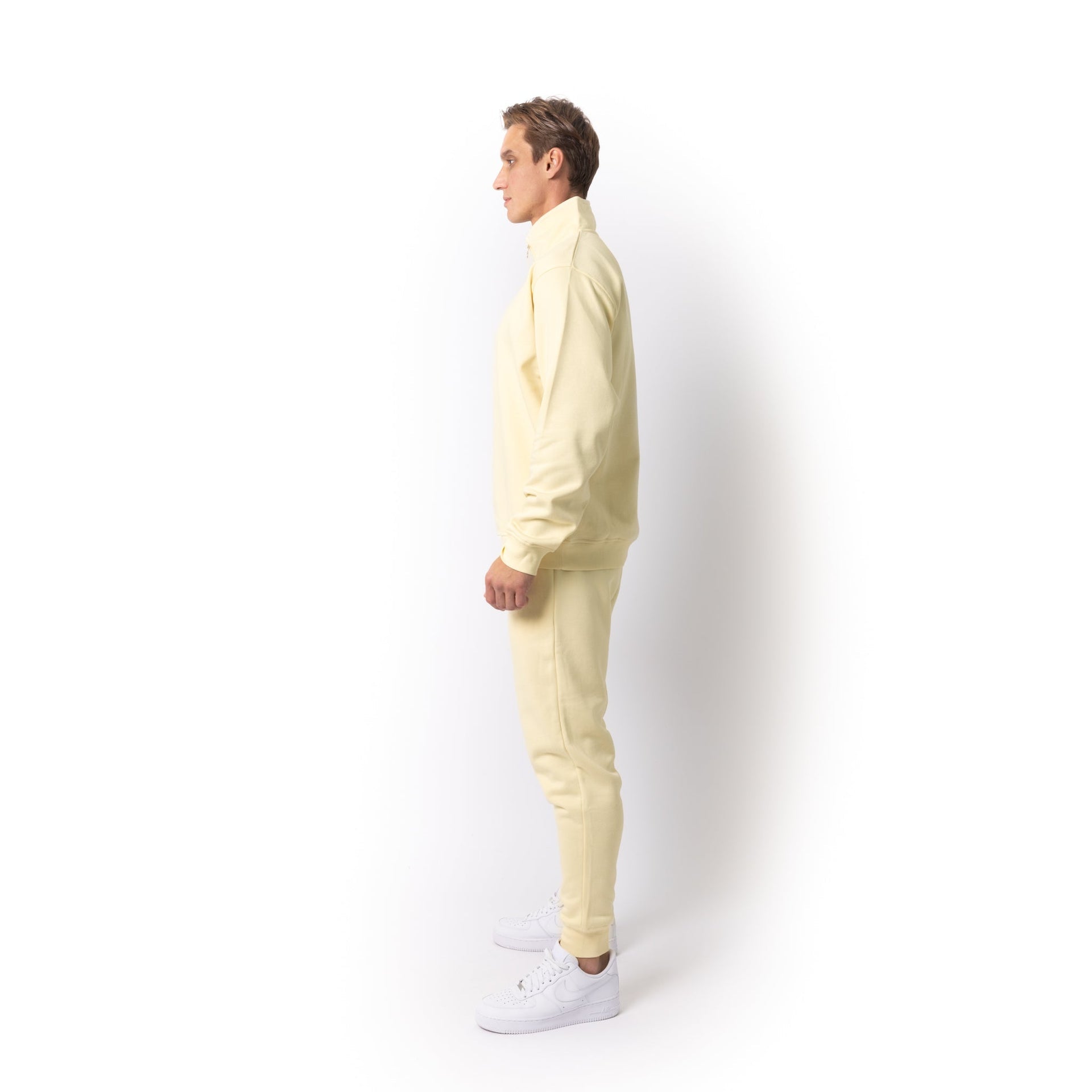 HERO-4020 Unisex Quarter Zip Sweatshirt - Ivory 4020 Adult Black HERO Quarter Zip Tops Unisex