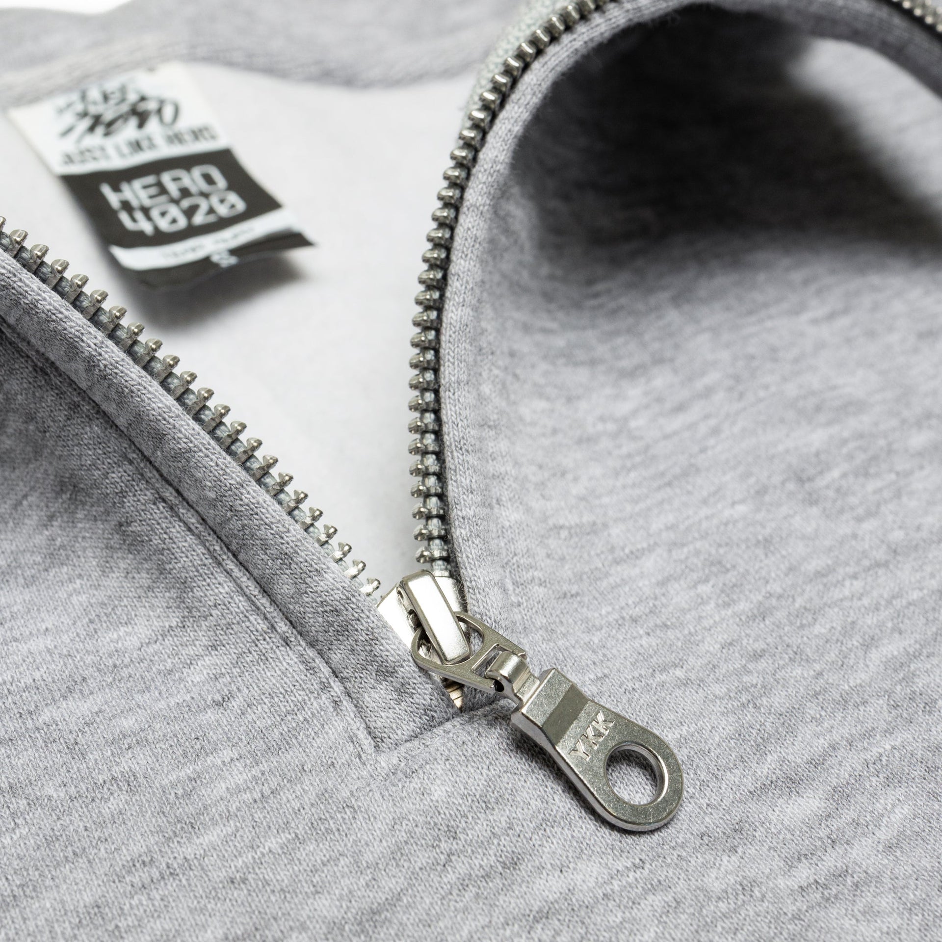 HERO-4020 Unisex Quarter Zip Sweatshirt - Sport Grey 4020 Adult Grey HERO Quarter Zip Tops Unisex