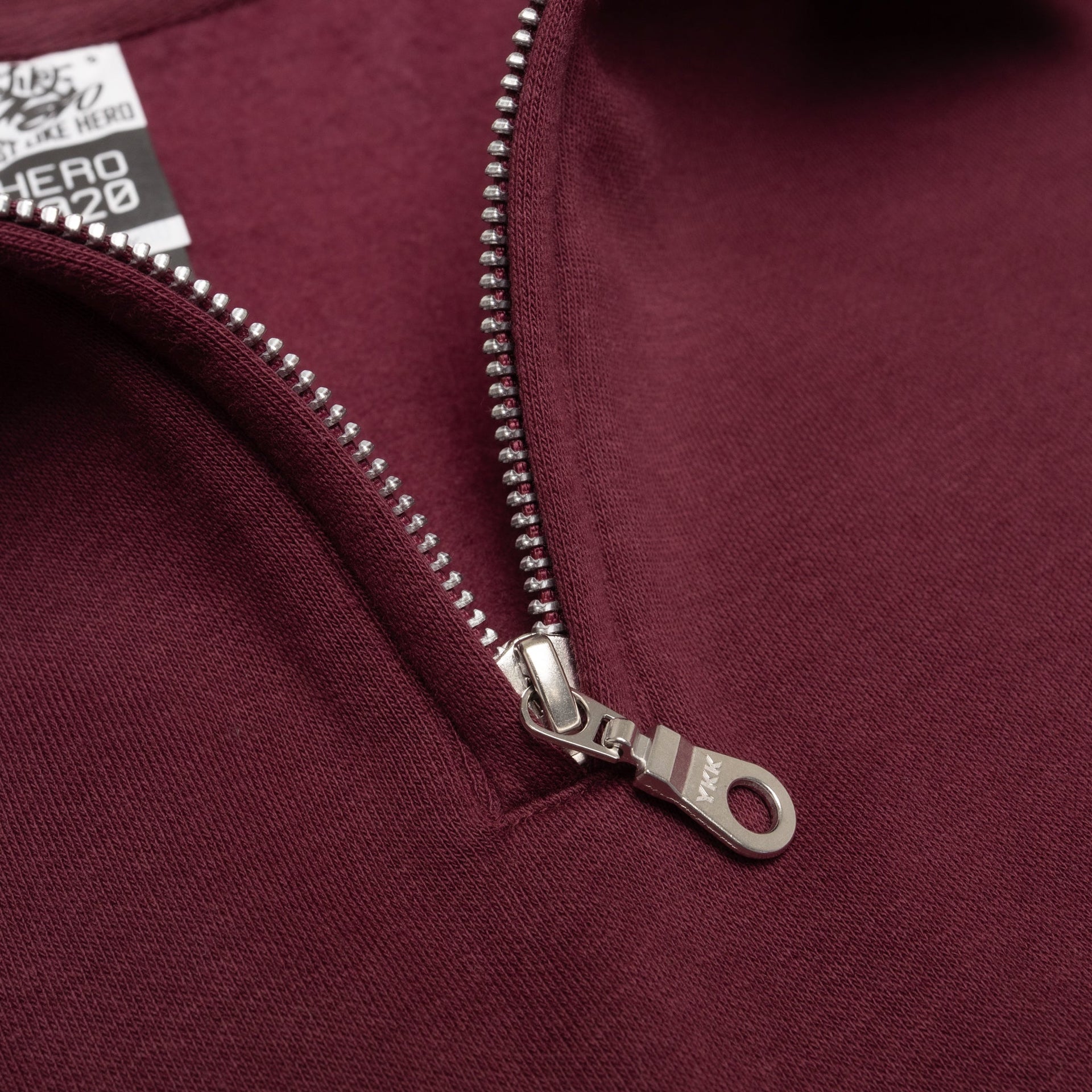 HERO-4020 Unisex Quarter Zip Sweatshirt - Maroon 4020 Adult HERO Quarter Zip Red Tops Unisex