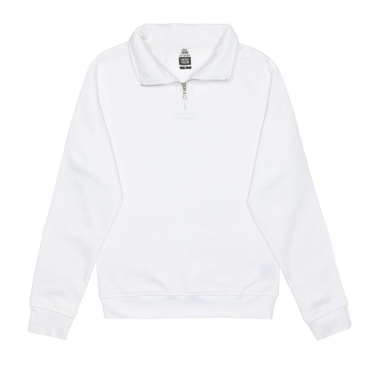 HERO-4020 Unisex Quarter Zip Sweatshirt - White 2XL 3XL 4020 4XL 5XL Adult HERO L M Quarter Zip S Tops Unisex White XL