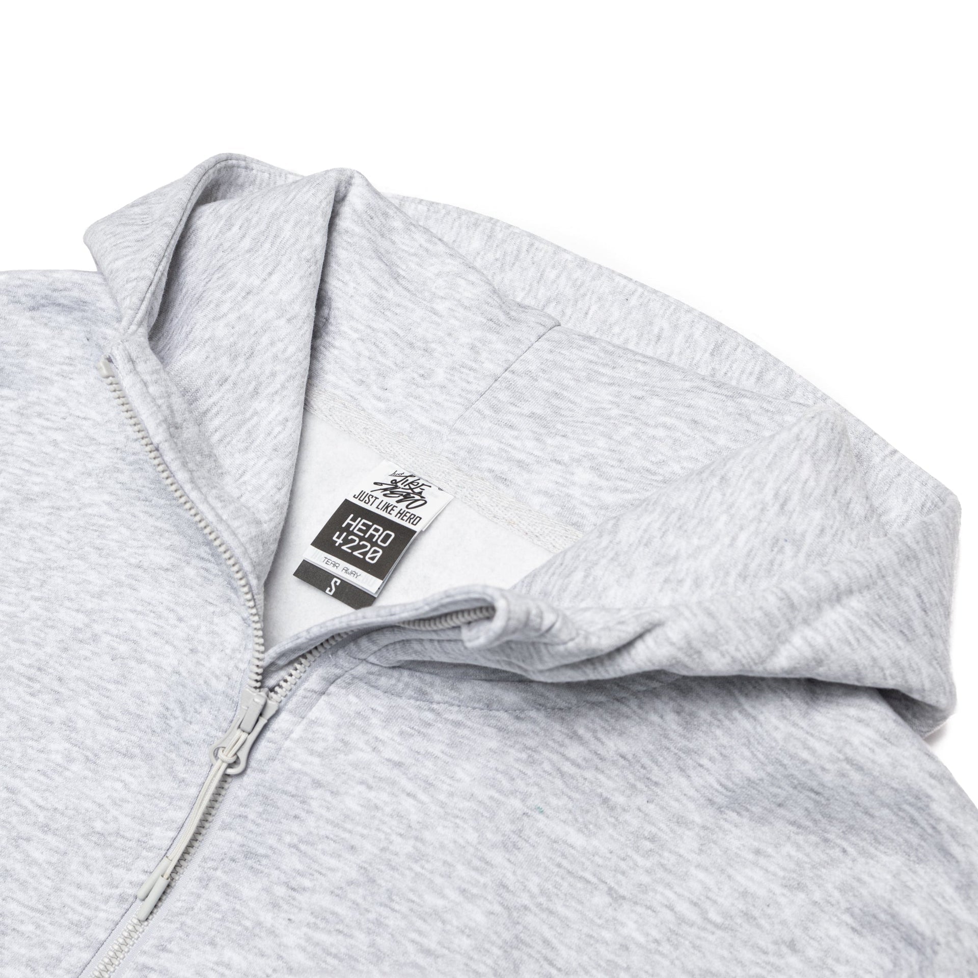 HERO-4220 Unisex Drop Shoulder Scuba 1/2 Zip Hoodie - Ash Heather 4220 Adult HERO Unisex