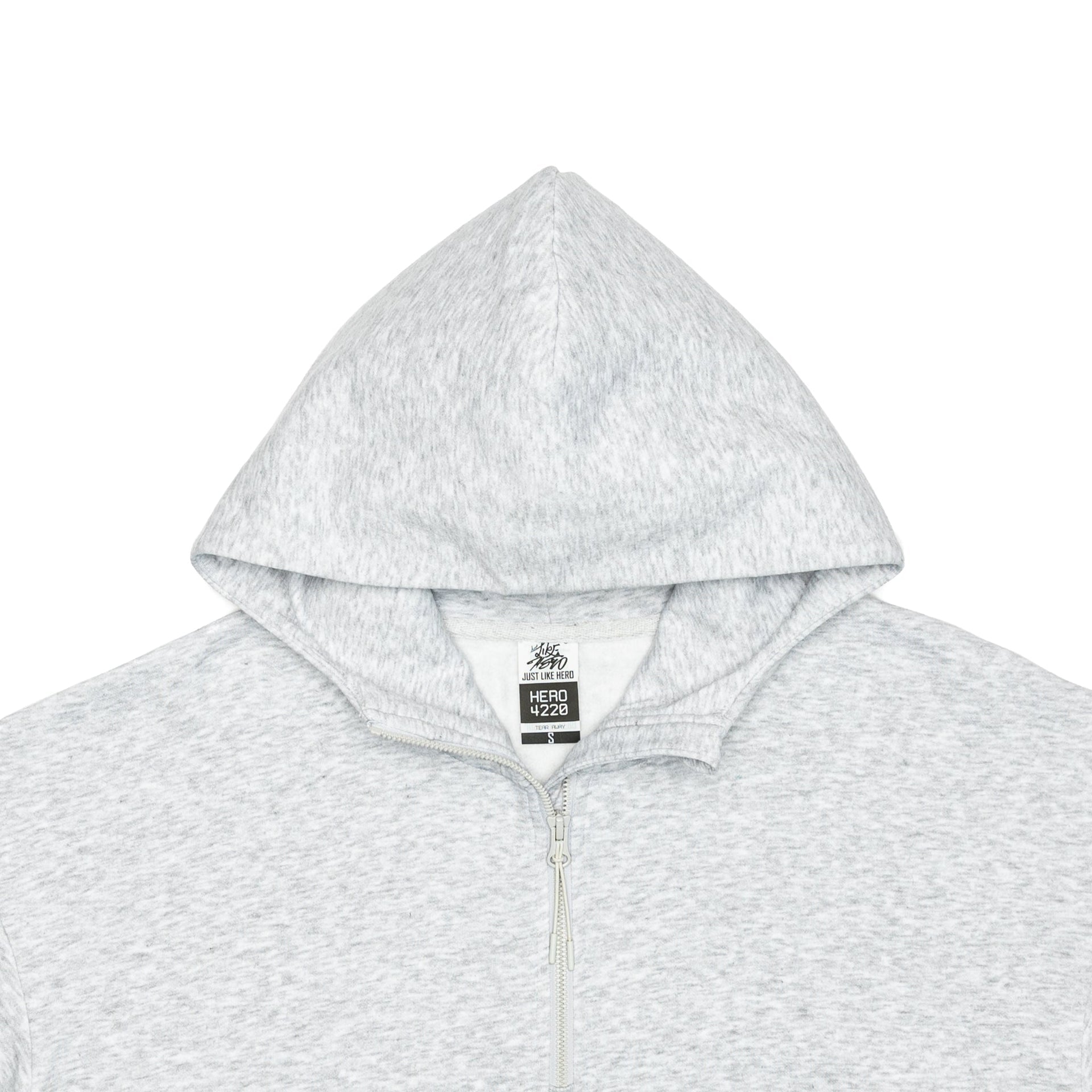 HERO-4220 Unisex Drop Shoulder Scuba 1/2 Zip Hoodie - Ash Heather 4220 Adult HERO Unisex