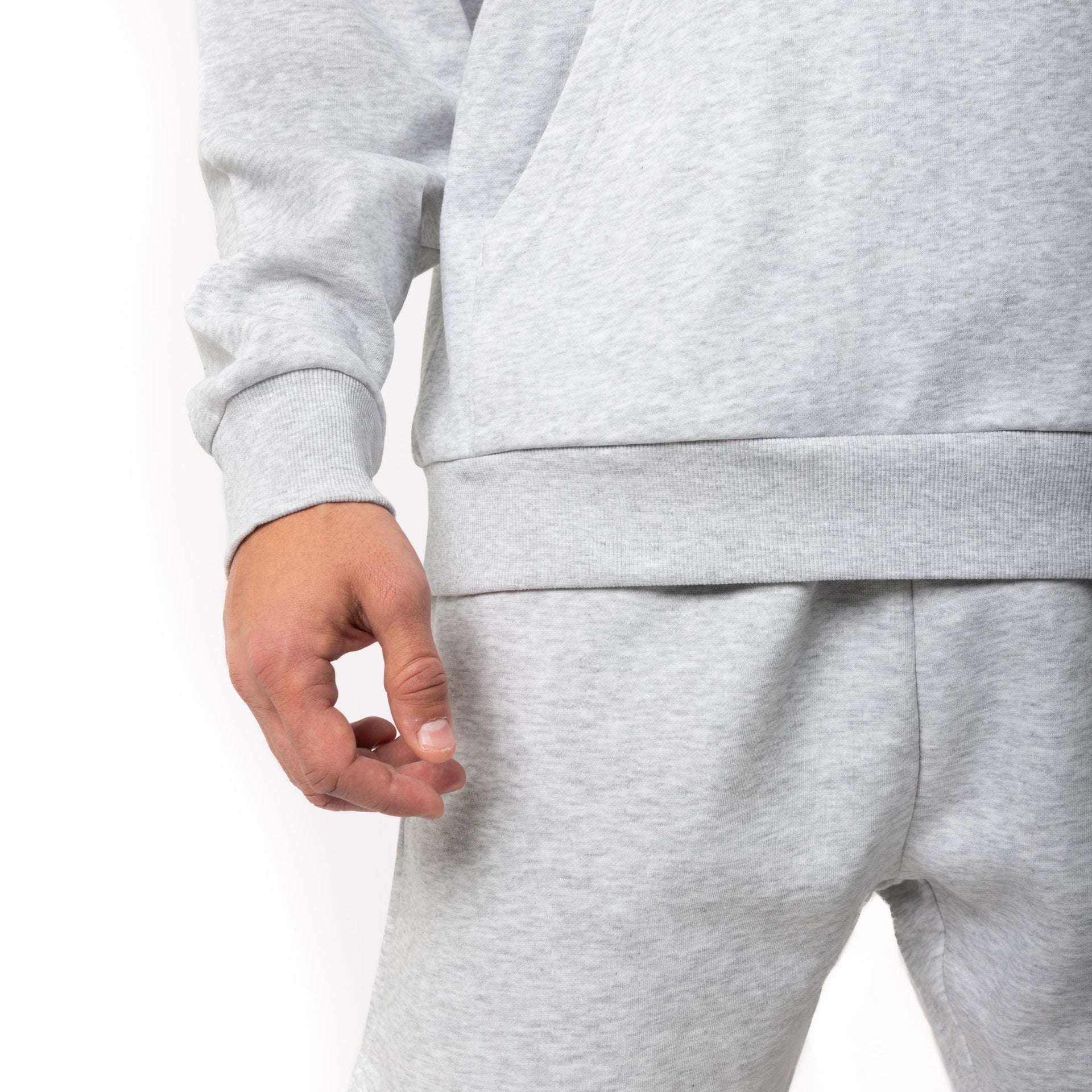 HERO-4220 Unisex Drop Shoulder Scuba 1/2 Zip Hoodie - Ash Heather 4220 Adult HERO Unisex