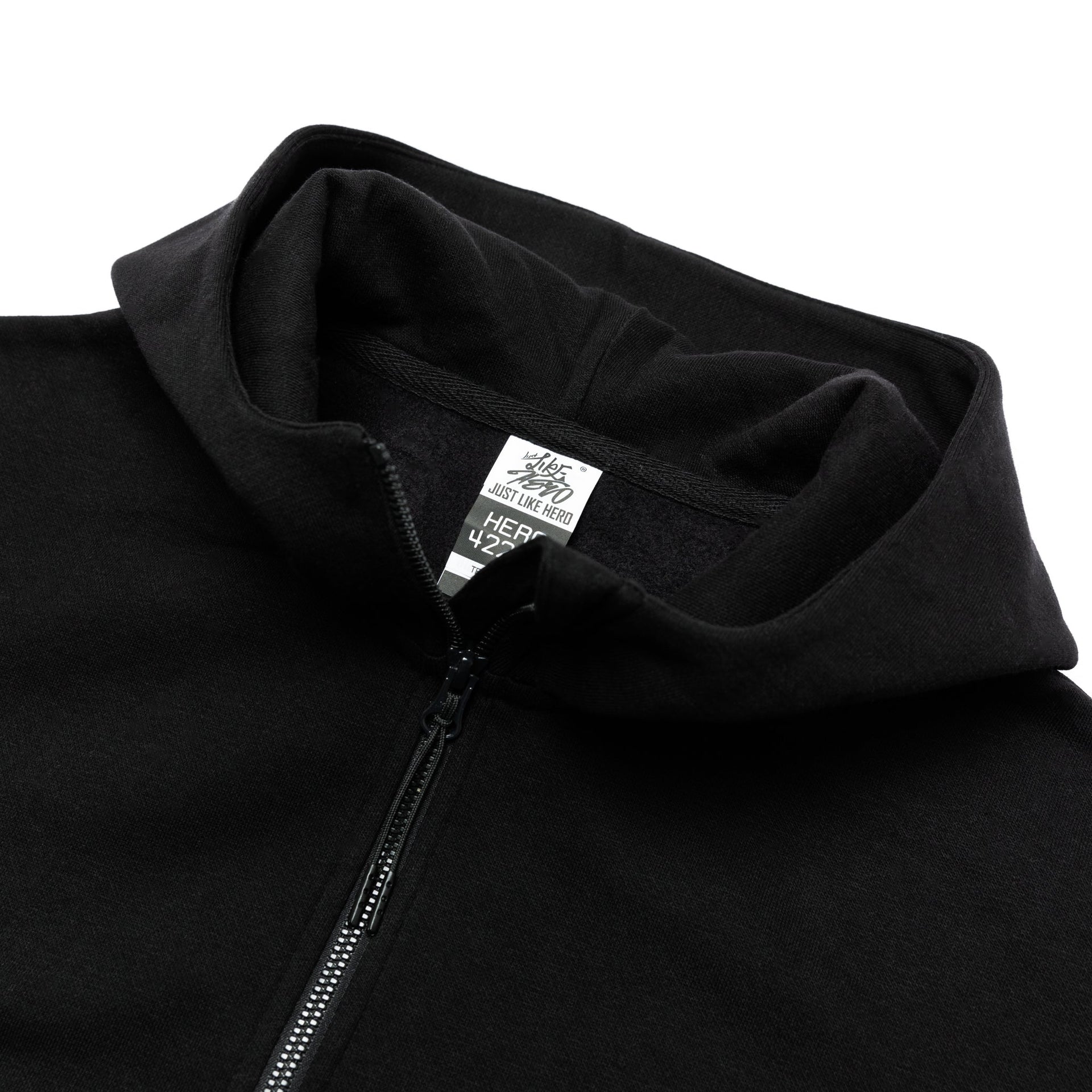 HERO-4220 Unisex Drop Shoulder Scuba 1/2 Zip Hoodie - Black 4220 Adult Black HERO Tops Unisex