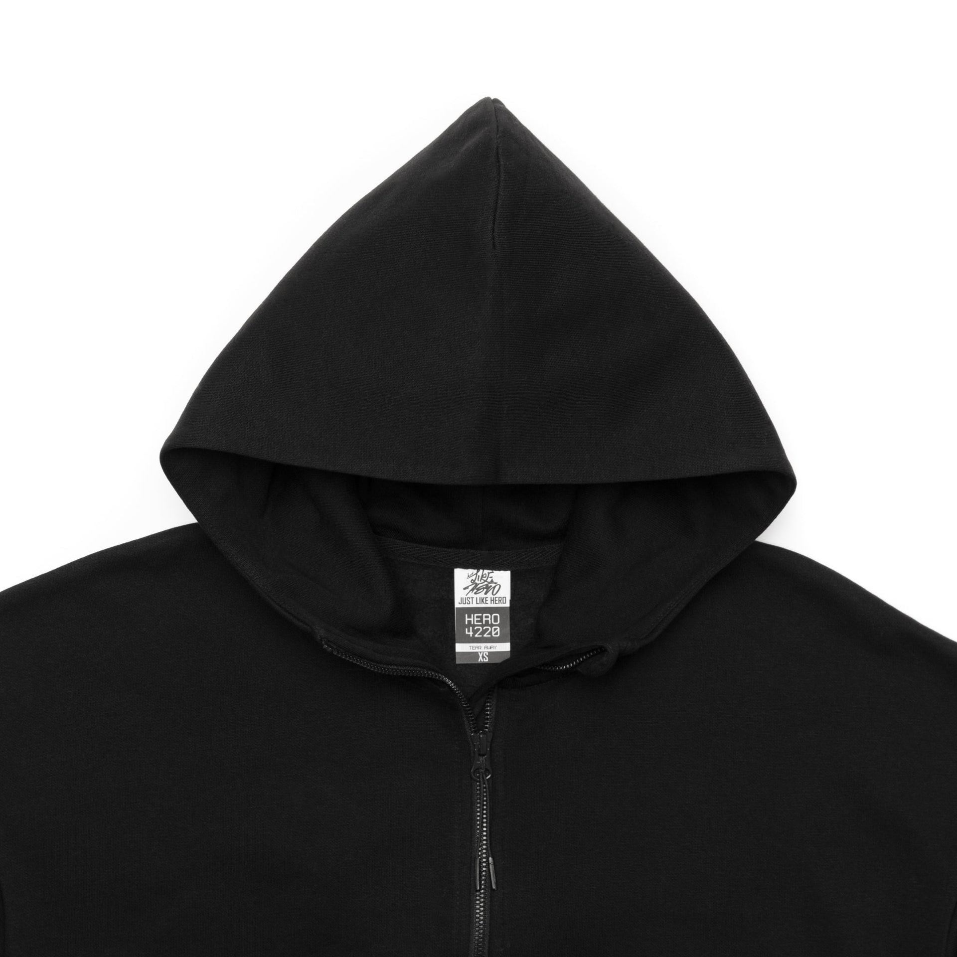 HERO-4220 Unisex Drop Shoulder Scuba 1/2 Zip Hoodie - Black 4220 Adult Black HERO Tops Unisex