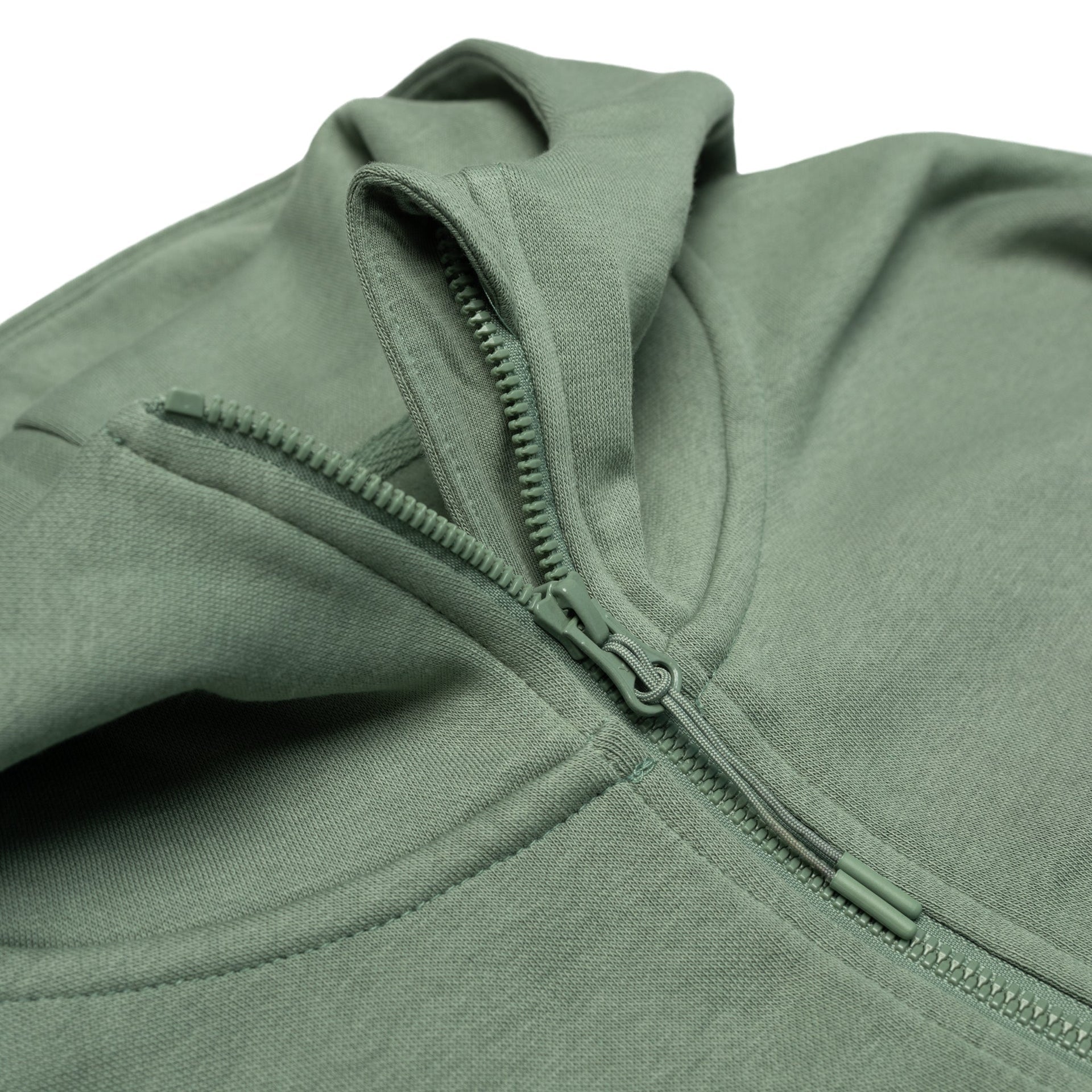 HERO-4220 Unisex Drop Shoulder Scuba 1/2 Zip Hoodie - Dusty Green 4220 Adult HERO Unisex