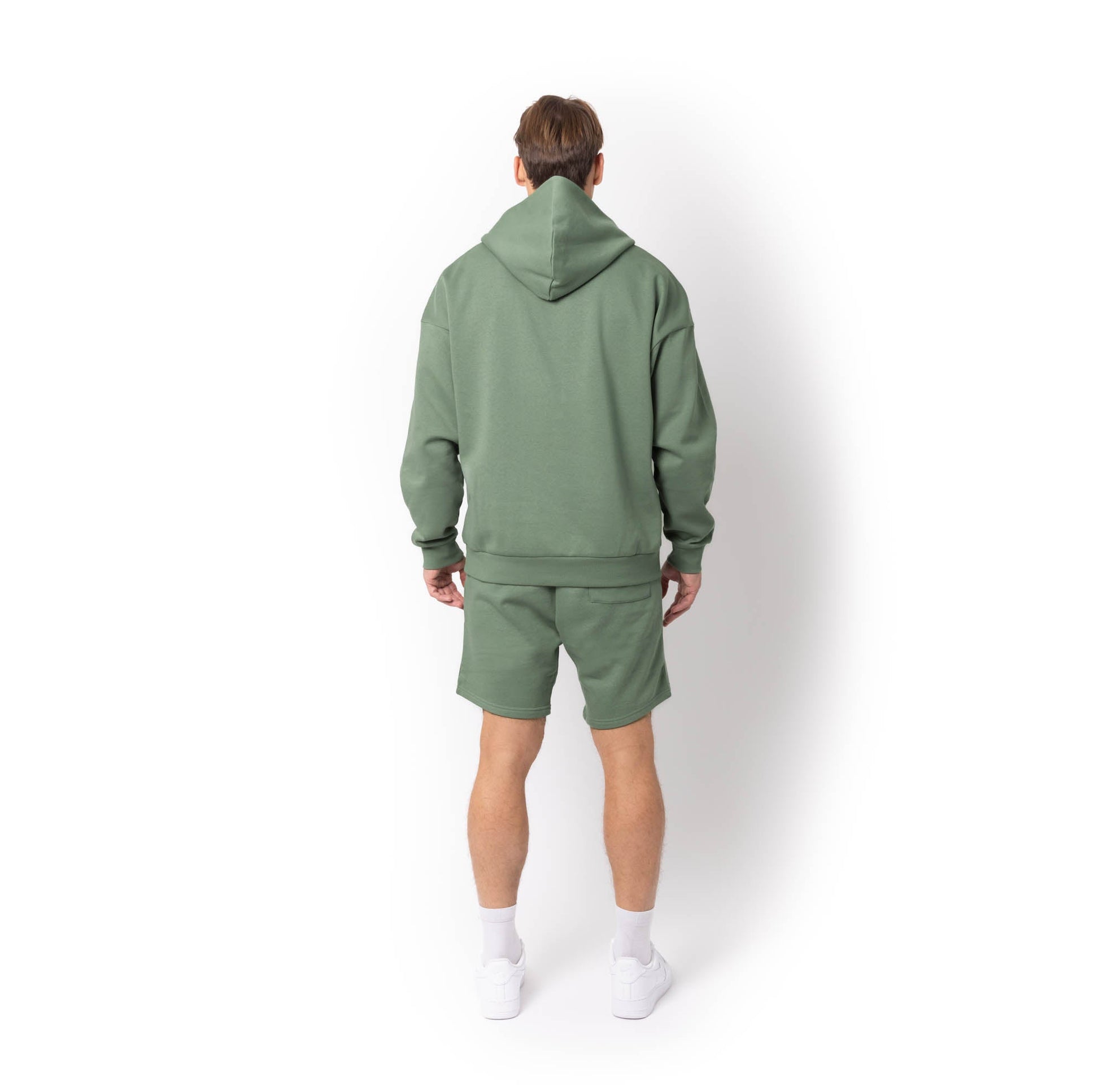 HERO-4220 Unisex Drop Shoulder Scuba 1/2 Zip Hoodie - Dusty Green 4220 Adult HERO Unisex