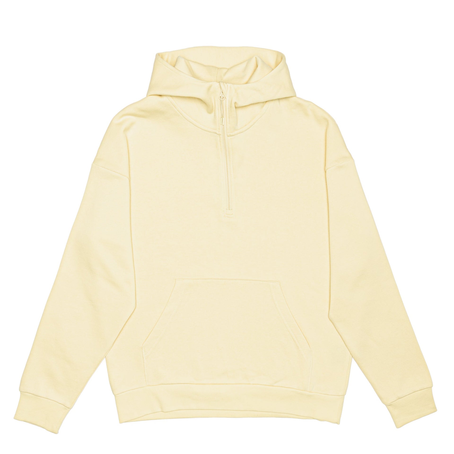 HERO-4220 Unisex Drop Shoulder Scuba 1/2 Zip Hoodie - Ivory 4220 Adult Black HERO Tops Unisex