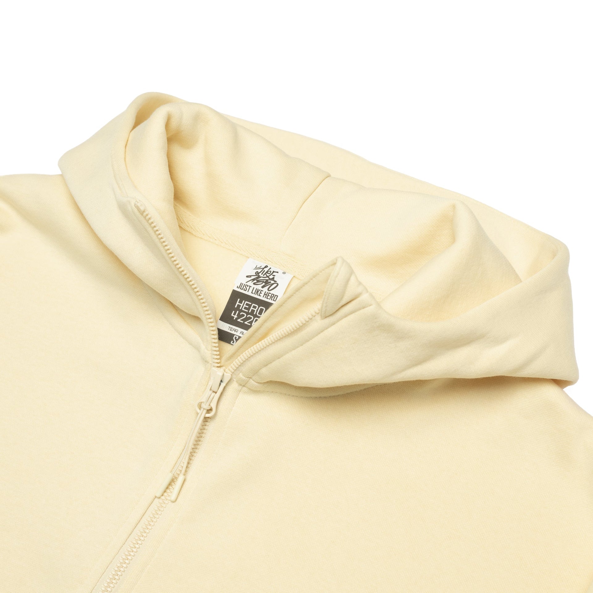 HERO-4220 Unisex Drop Shoulder Scuba 1/2 Zip Hoodie - Ivory 4220 Adult Black HERO Tops Unisex