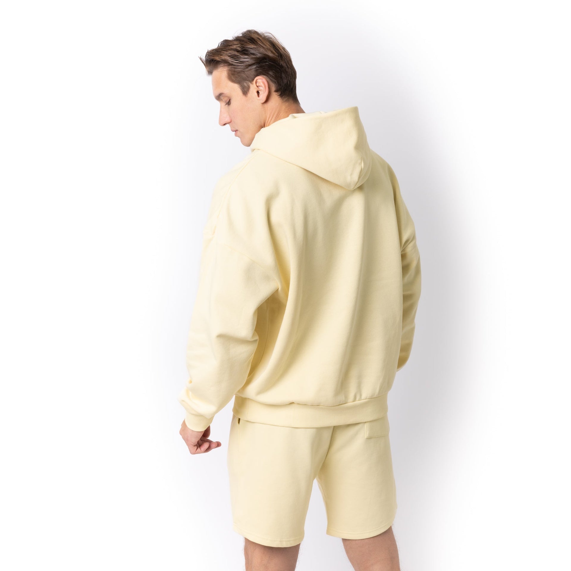 HERO-4220 Unisex Drop Shoulder Scuba 1/2 Zip Hoodie - Ivory 4220 Adult Black HERO Tops Unisex