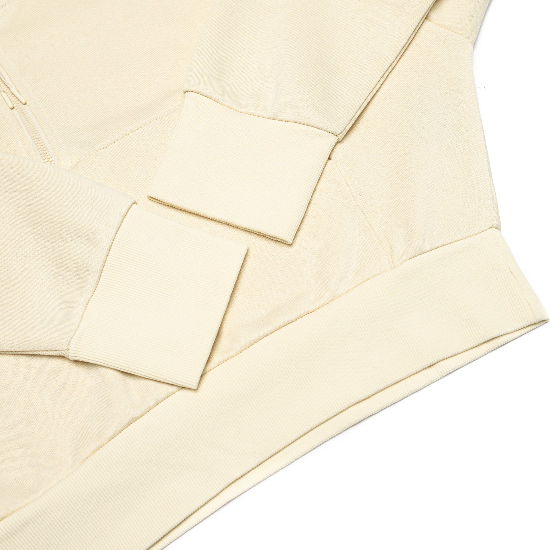 HERO-4220C Cropped Drop Shoulder Scuba 1/2 Zip Hoodie - Ivory 4220C Adult Black HERO Tops Unisex