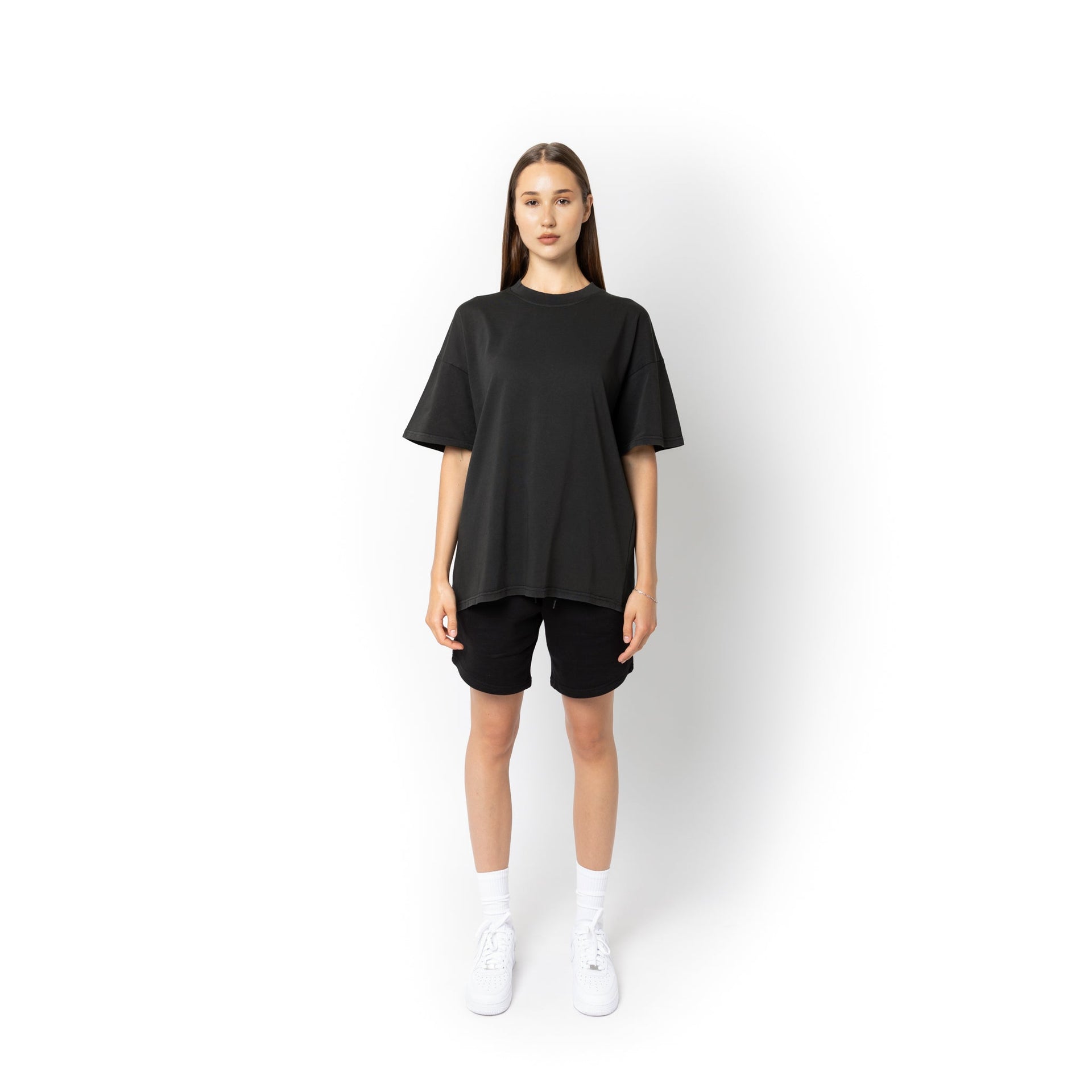 HERO-300 Unisex Super Heavy Oversized Tee - Acid Black 300 Adult Black HERO Tops Unisex