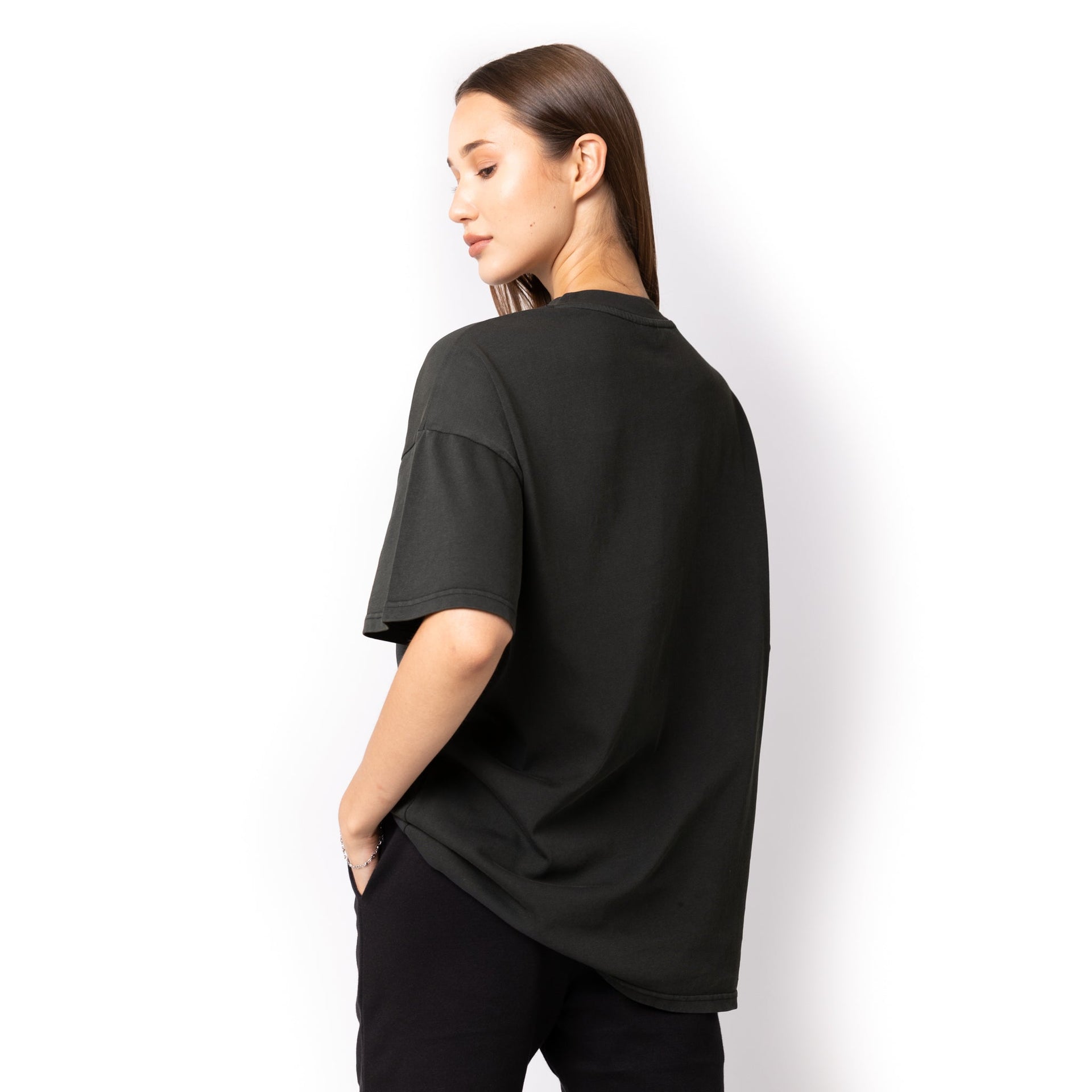 HERO-300 Unisex Super Heavy Oversized Tee - Acid Black 300 Adult Black HERO Tops Unisex