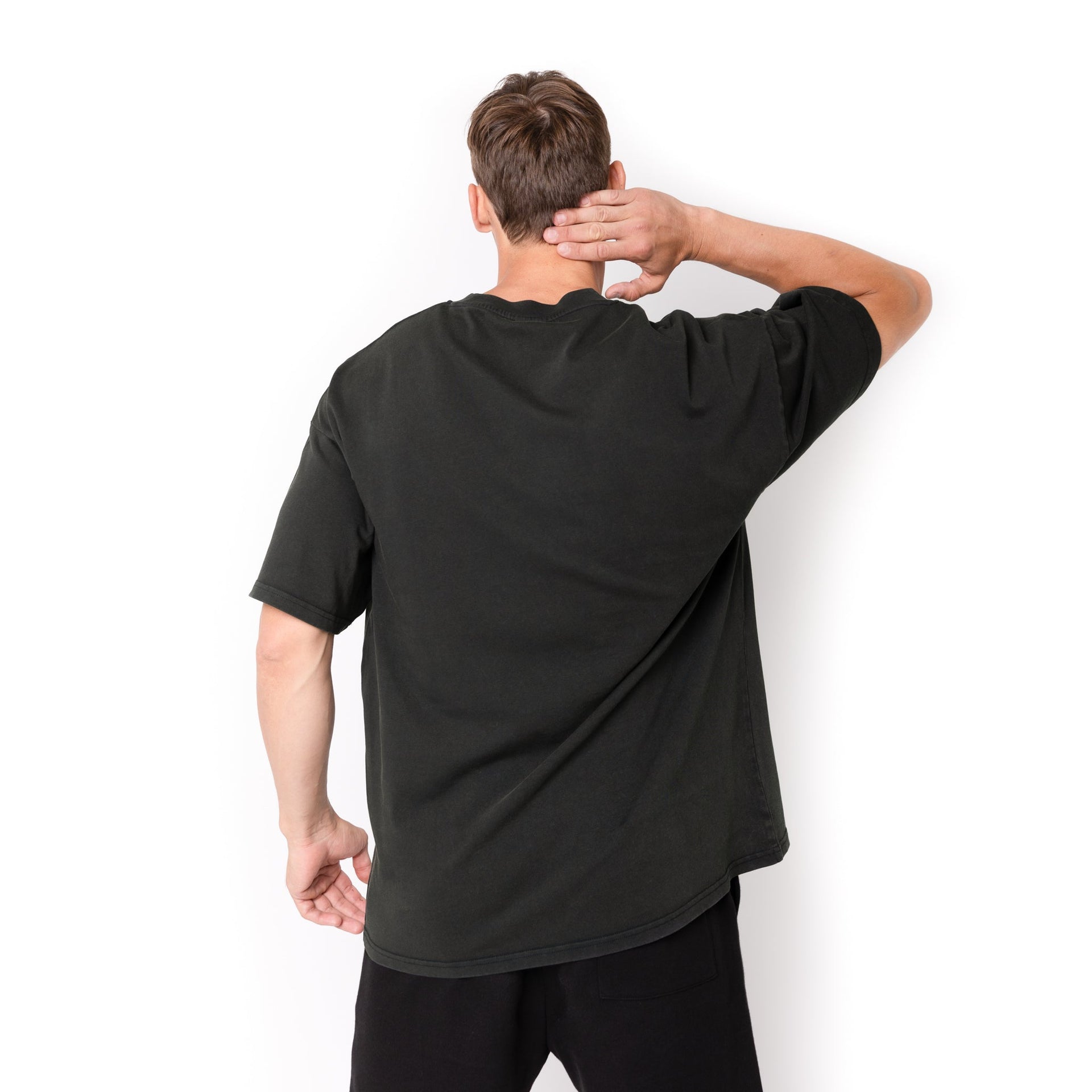 HERO-300 Unisex Super Heavy Oversized Tee - Acid Black 300 Adult Black HERO Tops Unisex