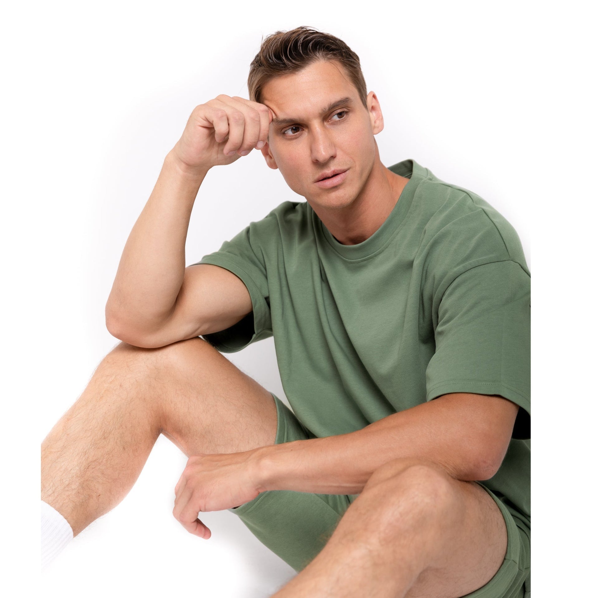 HERO-6020 7" Sweatshorts - Dusty Green 6020 Adult Bottoms HERO