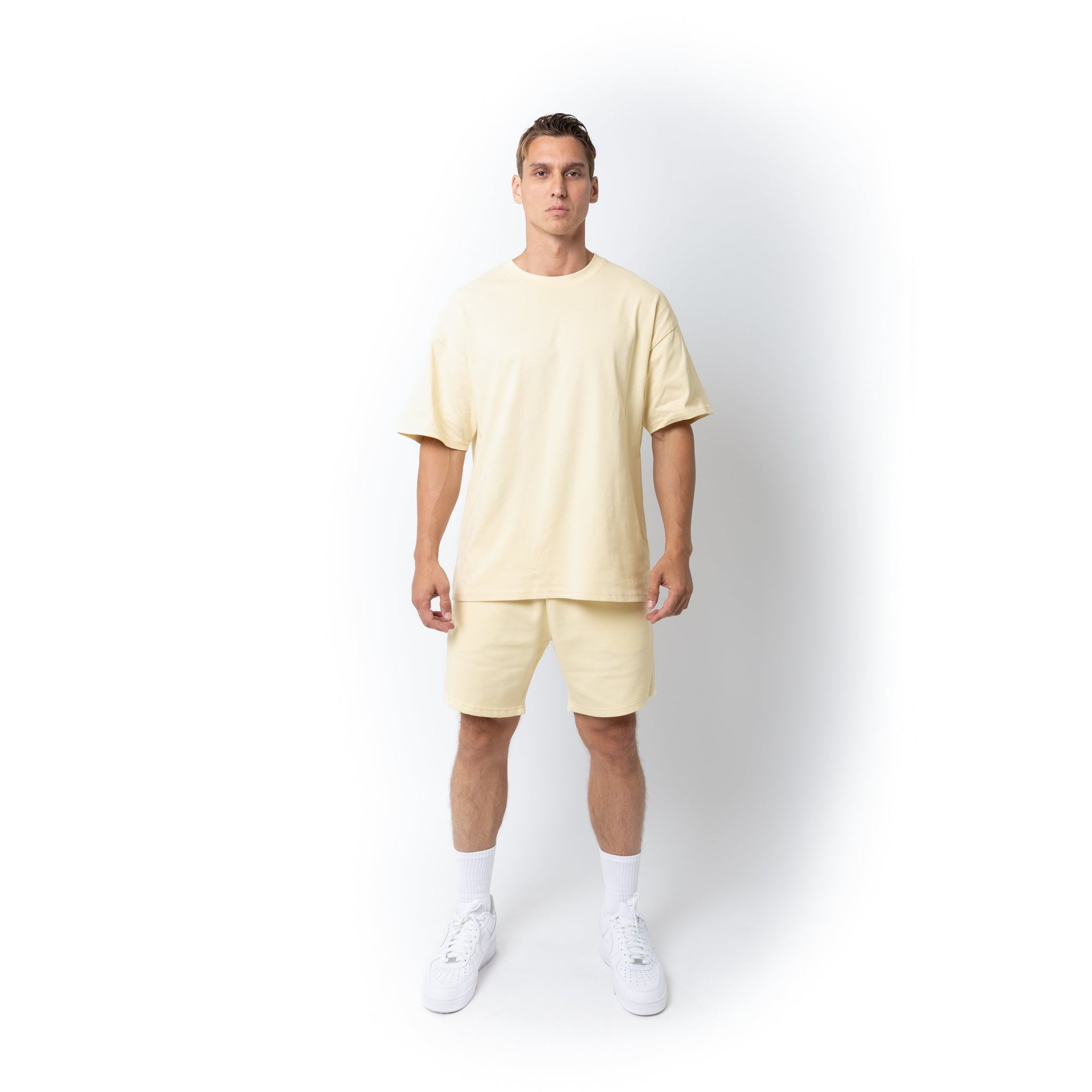 HERO-6020 7" Sweatshorts - Ivory 6020 Adult Bottoms HERO
