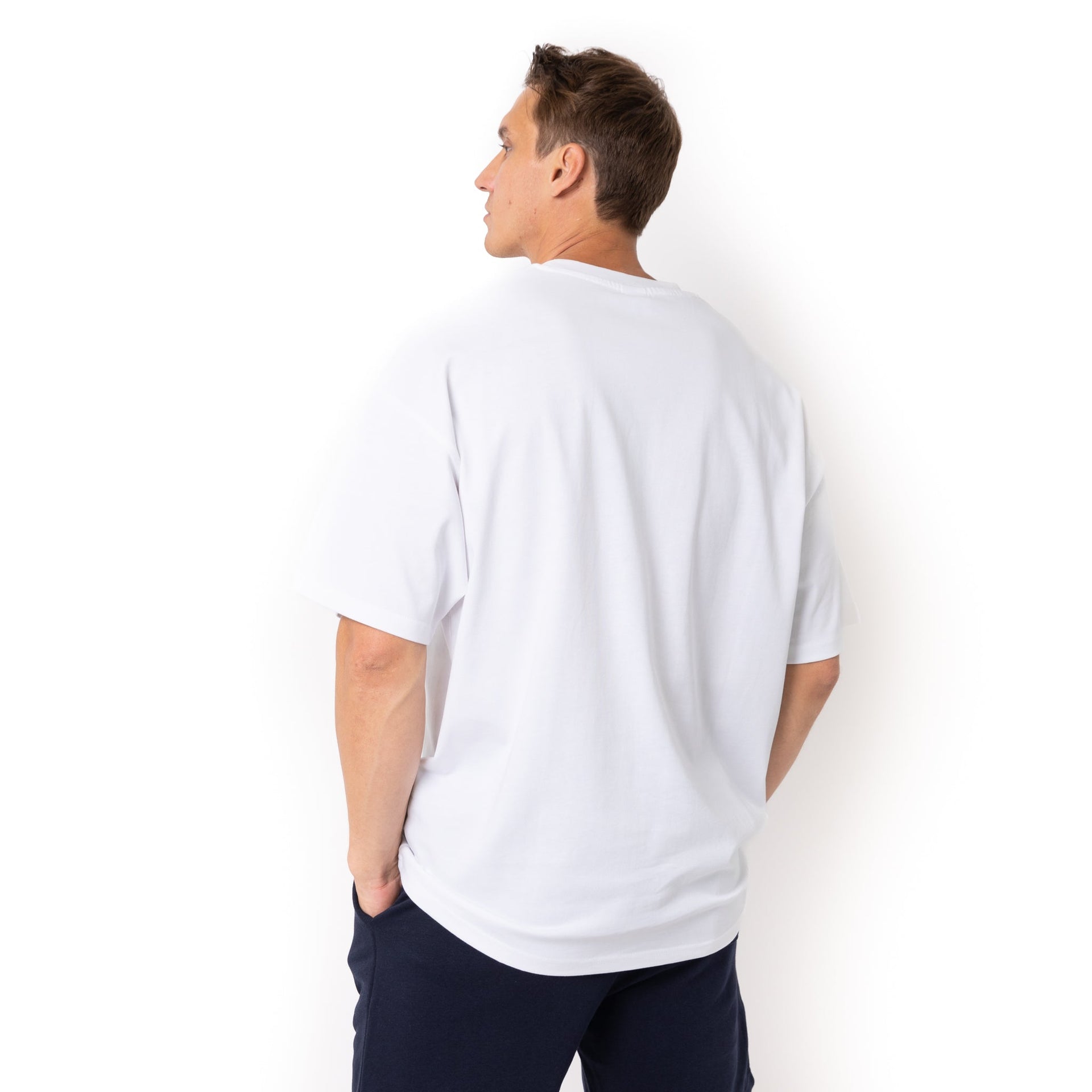 HERO-300 Unisex Super Heavy Oversized Tee - White 300 Adult Black HERO Tops Unisex